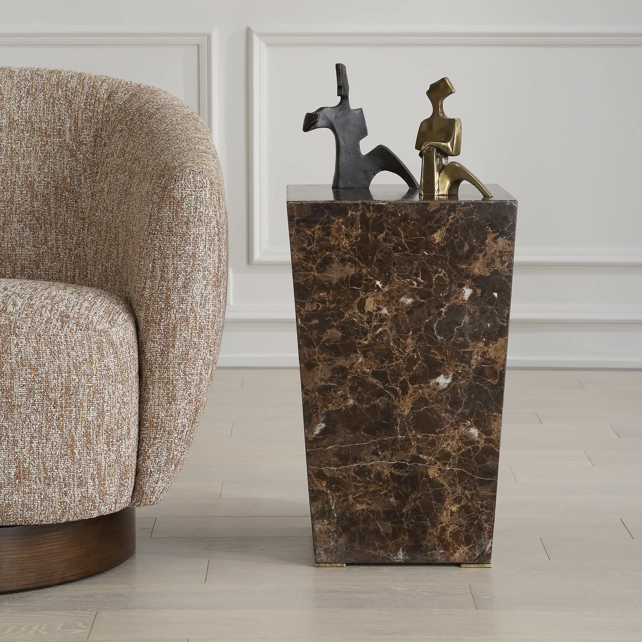 Uttermost Poe Marble Accent Table - Image 3