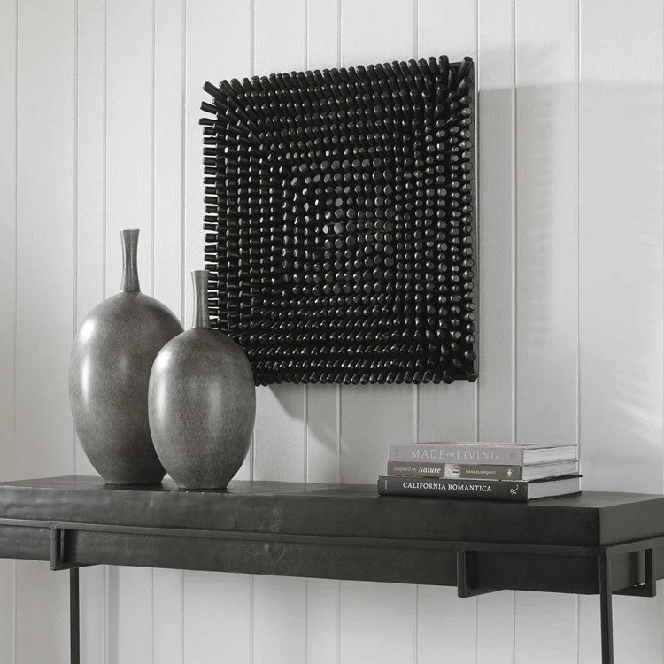 Uttermost Portside Wood Wall Panel, Black - Image 3