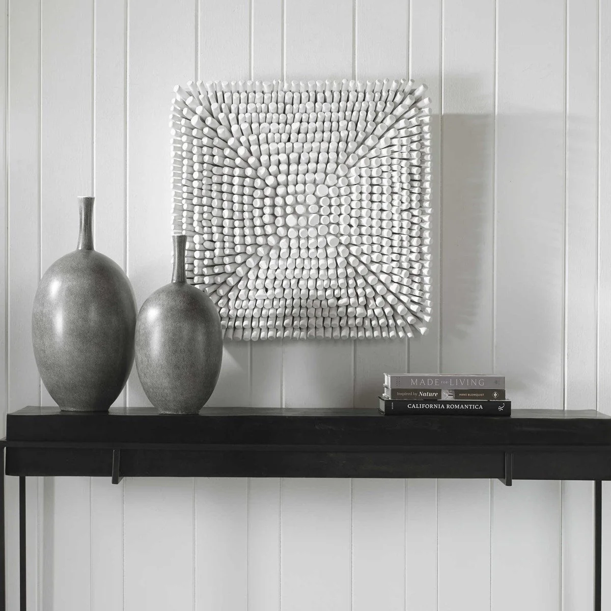 Uttermost Portside Wood Wall Panel, White