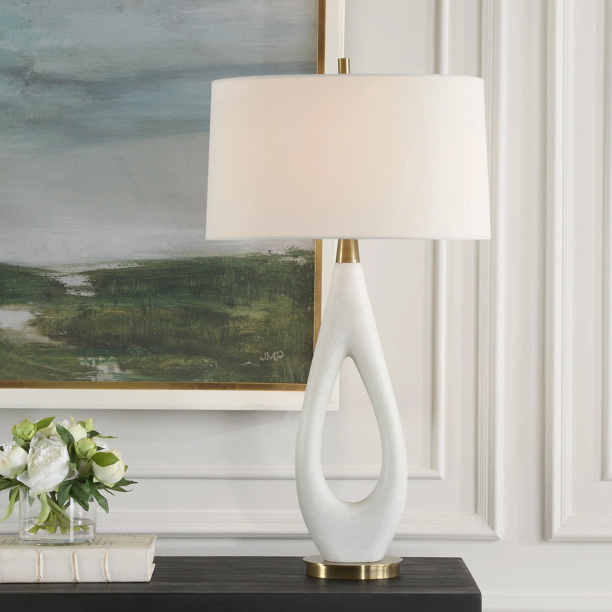 Uttermost Promenade White Table Lamp - Image 2
