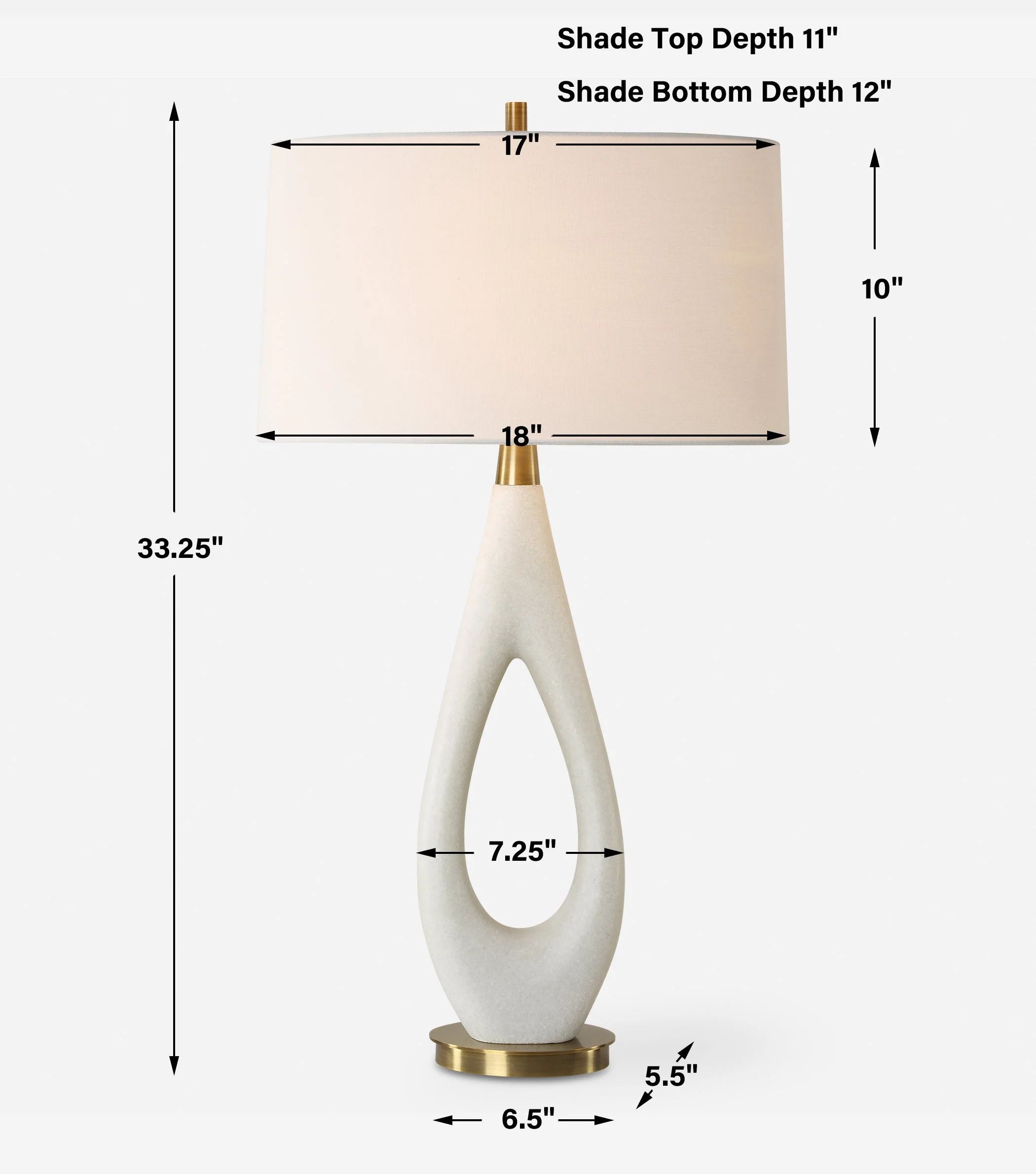 Uttermost Promenade White Table Lamp - Image 3