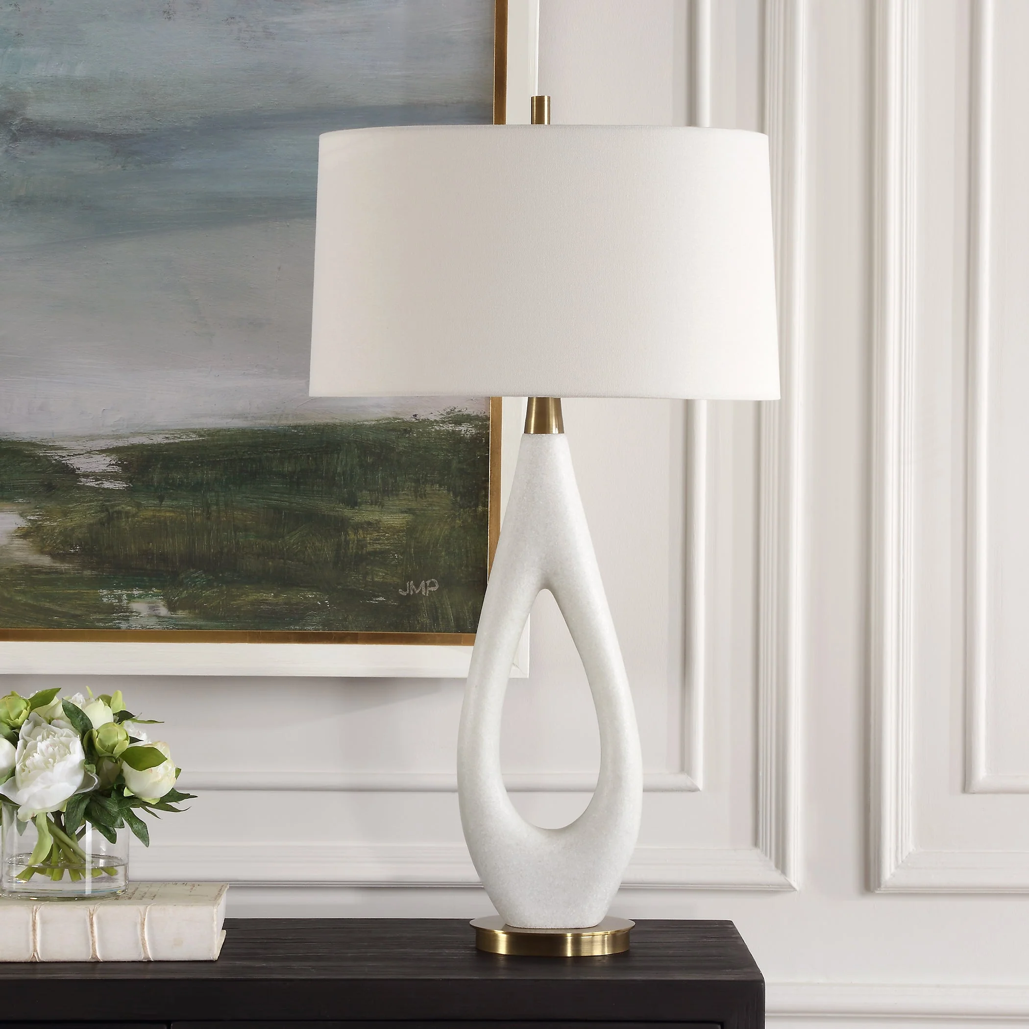 Uttermost Promenade White Table Lamp - Image 4