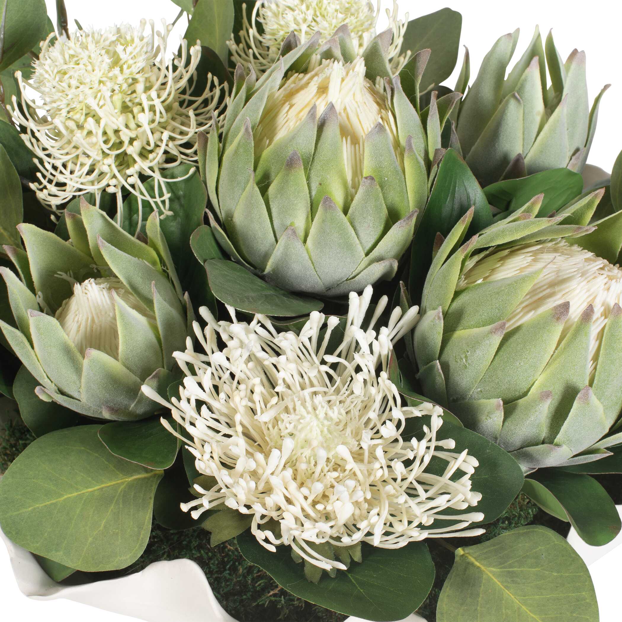 Uttermost Protea Blooms White Bowl Centerpiece - Image 9