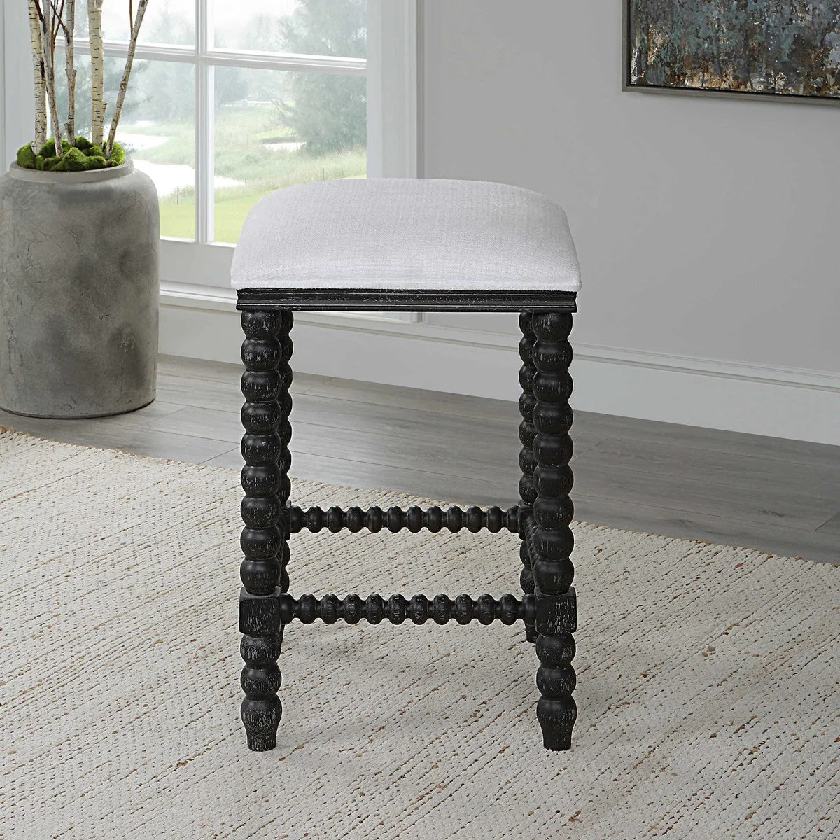 Uttermost Pryce Counter Stool, Black - Image 3