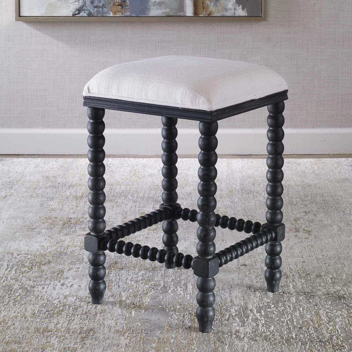 Uttermost Pryce Counter Stool, Black - Image 4