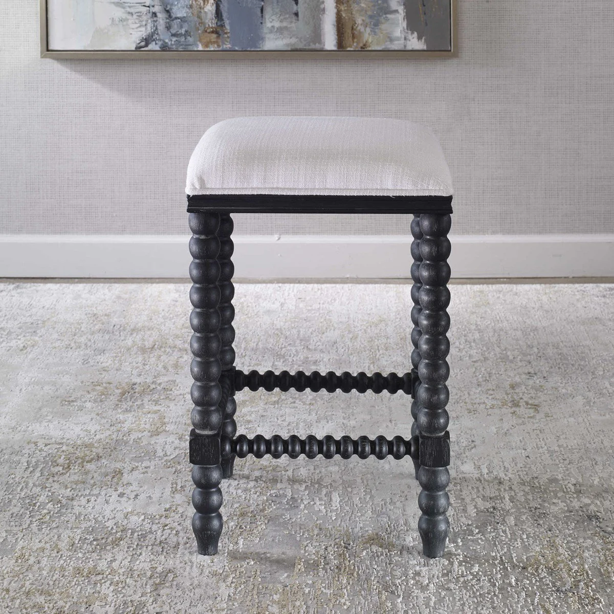 Uttermost Pryce Counter Stool, Black - Image 5