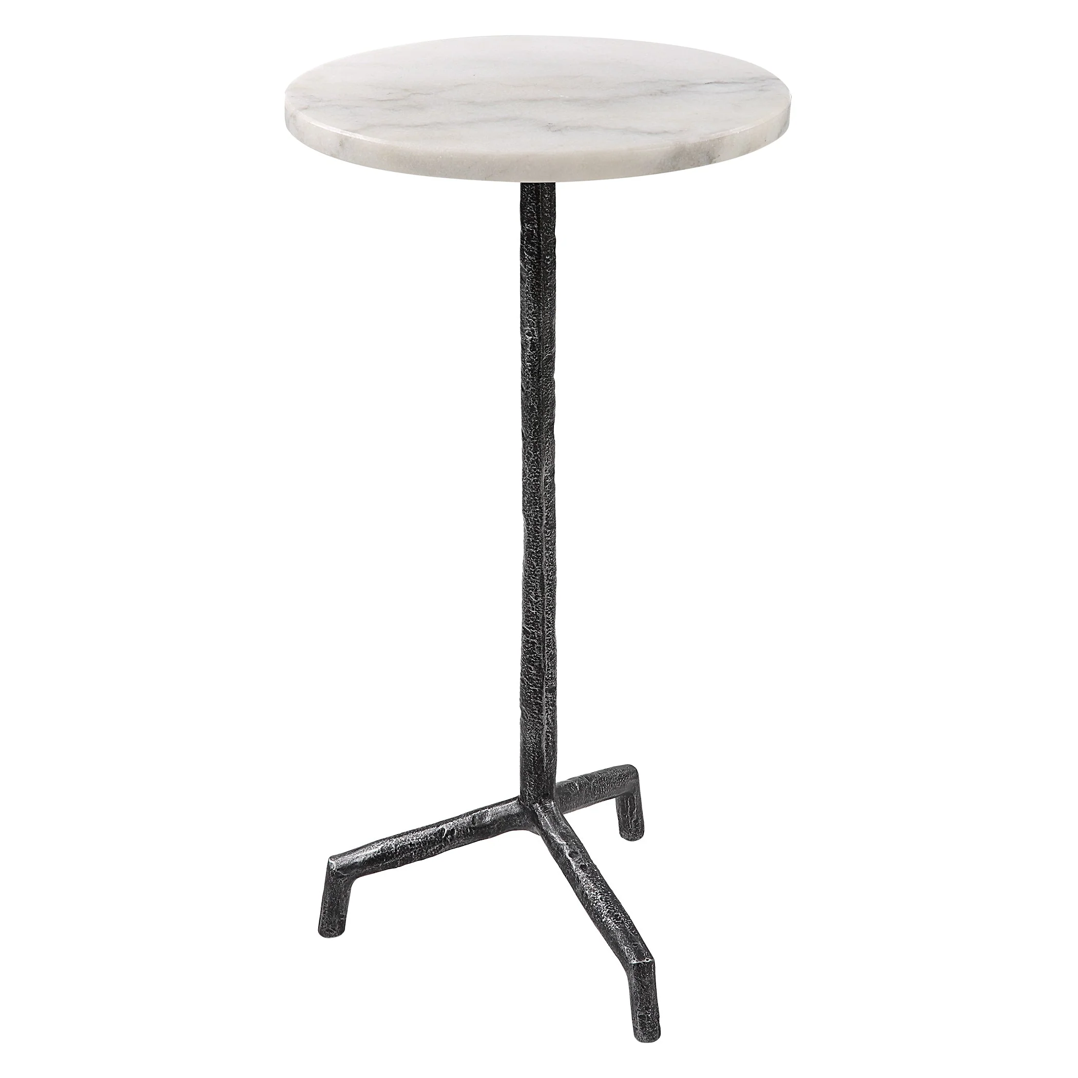 Uttermost Puritan White Marble Drink Table - Image 4