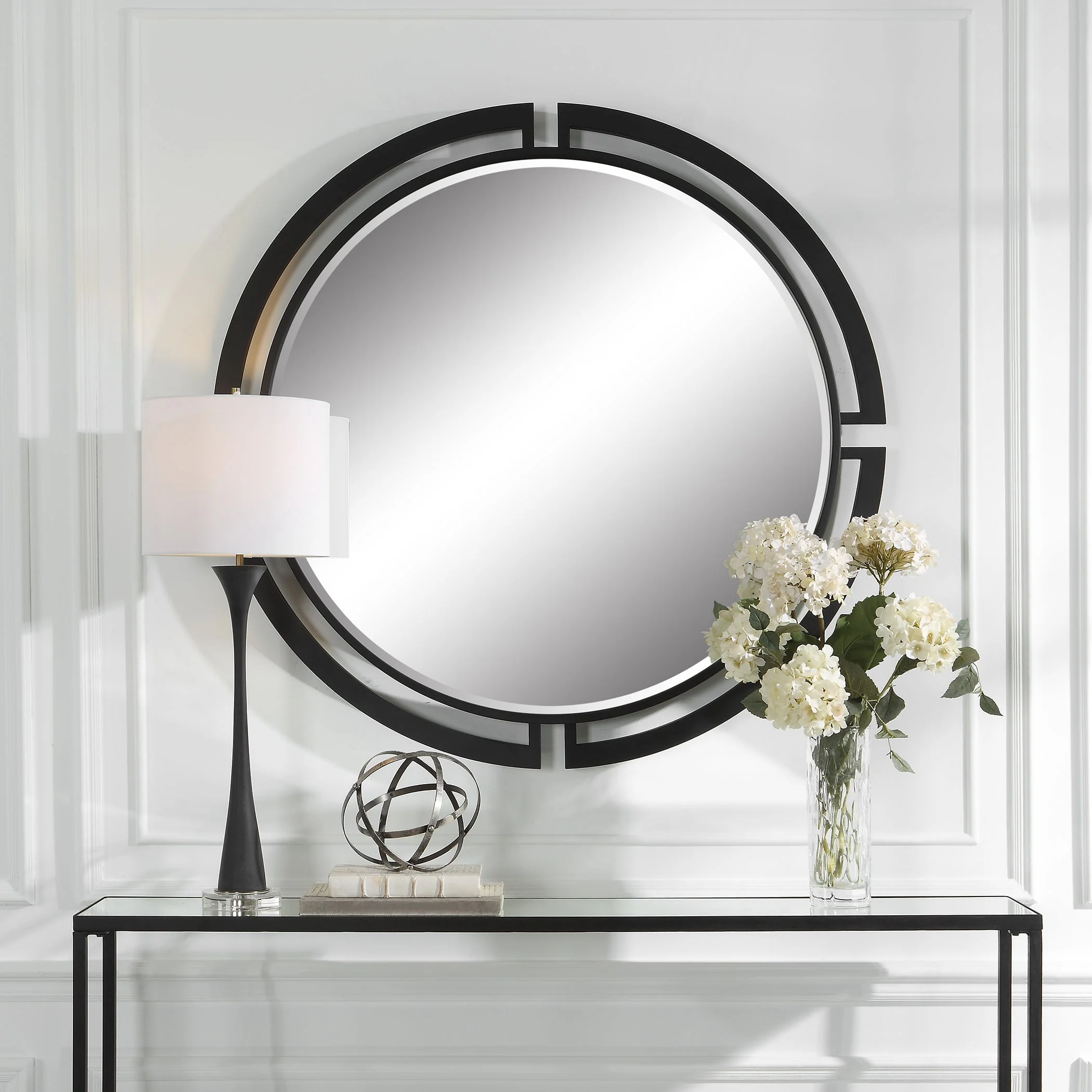 Uttermost Quadrant Modern Round Mirror - Image 2