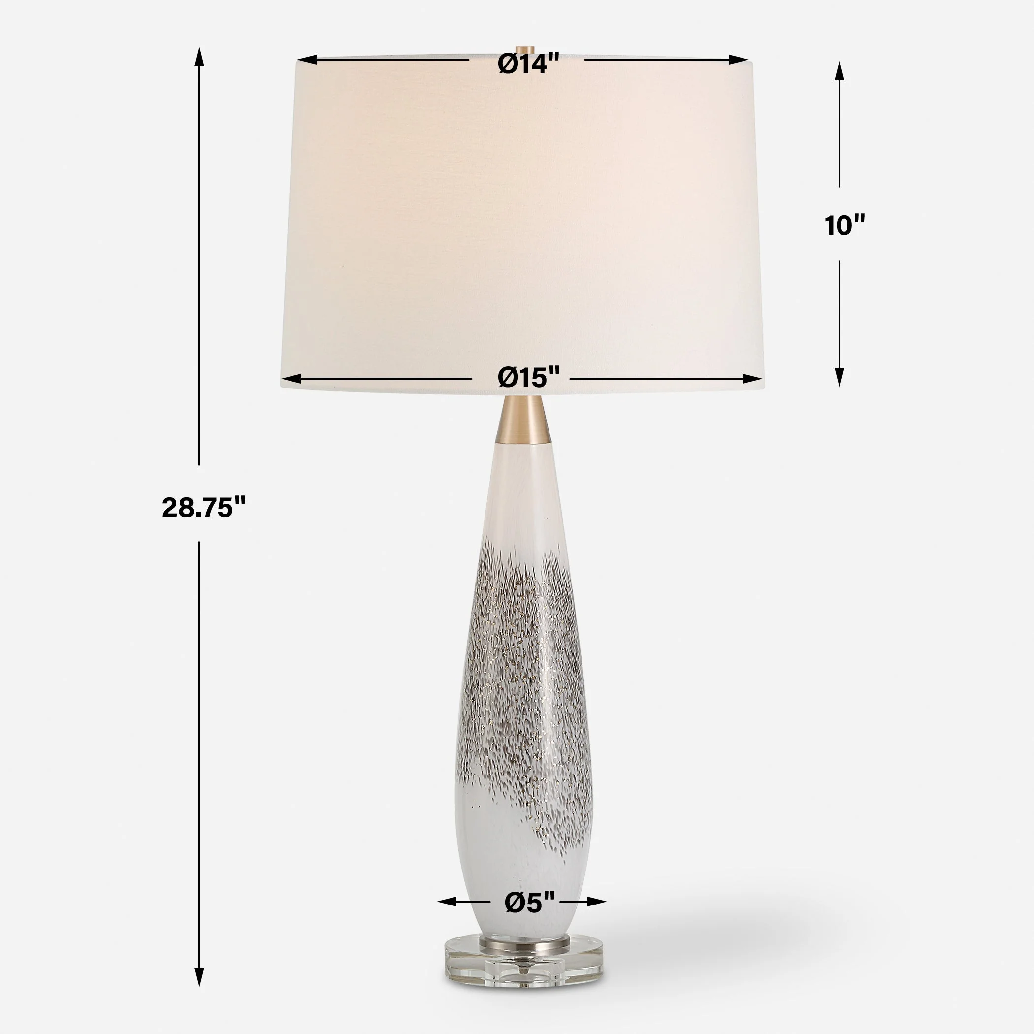 Uttermost Quinn White & Silver Table Lamp - Image 3