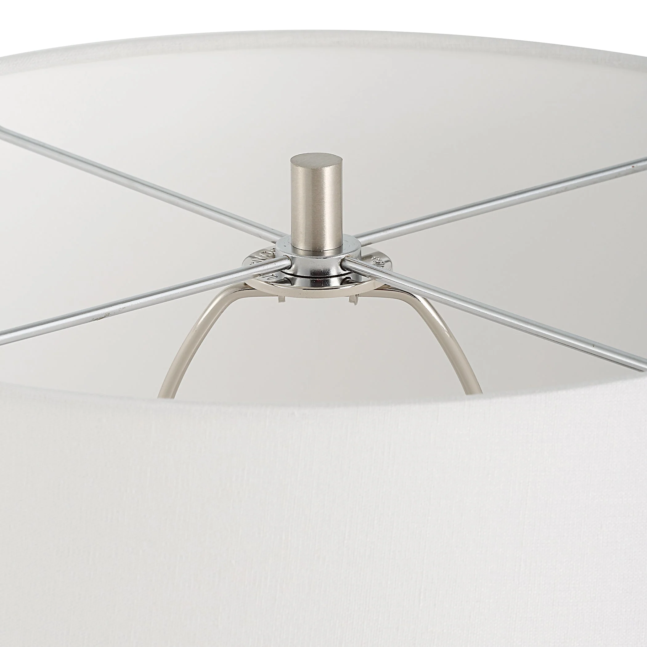 Uttermost Quinn White & Silver Table Lamp - Image 7