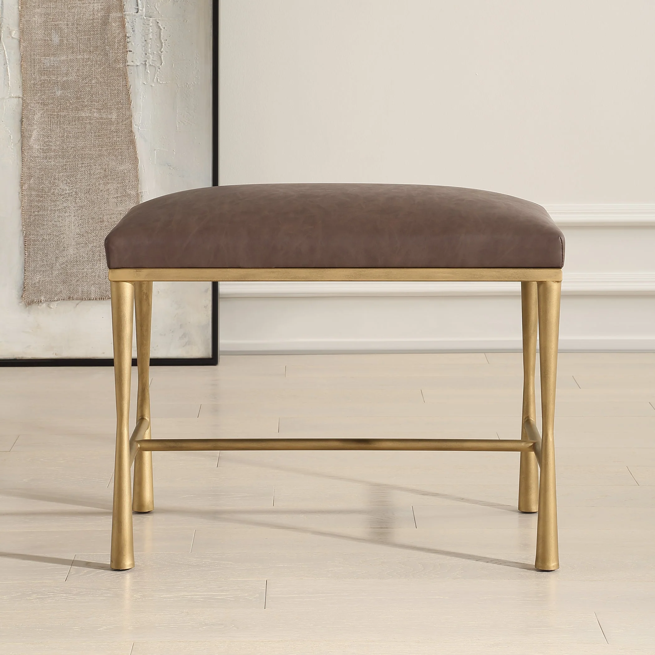 Uttermost Reform Gold Small Bench - Image 2
