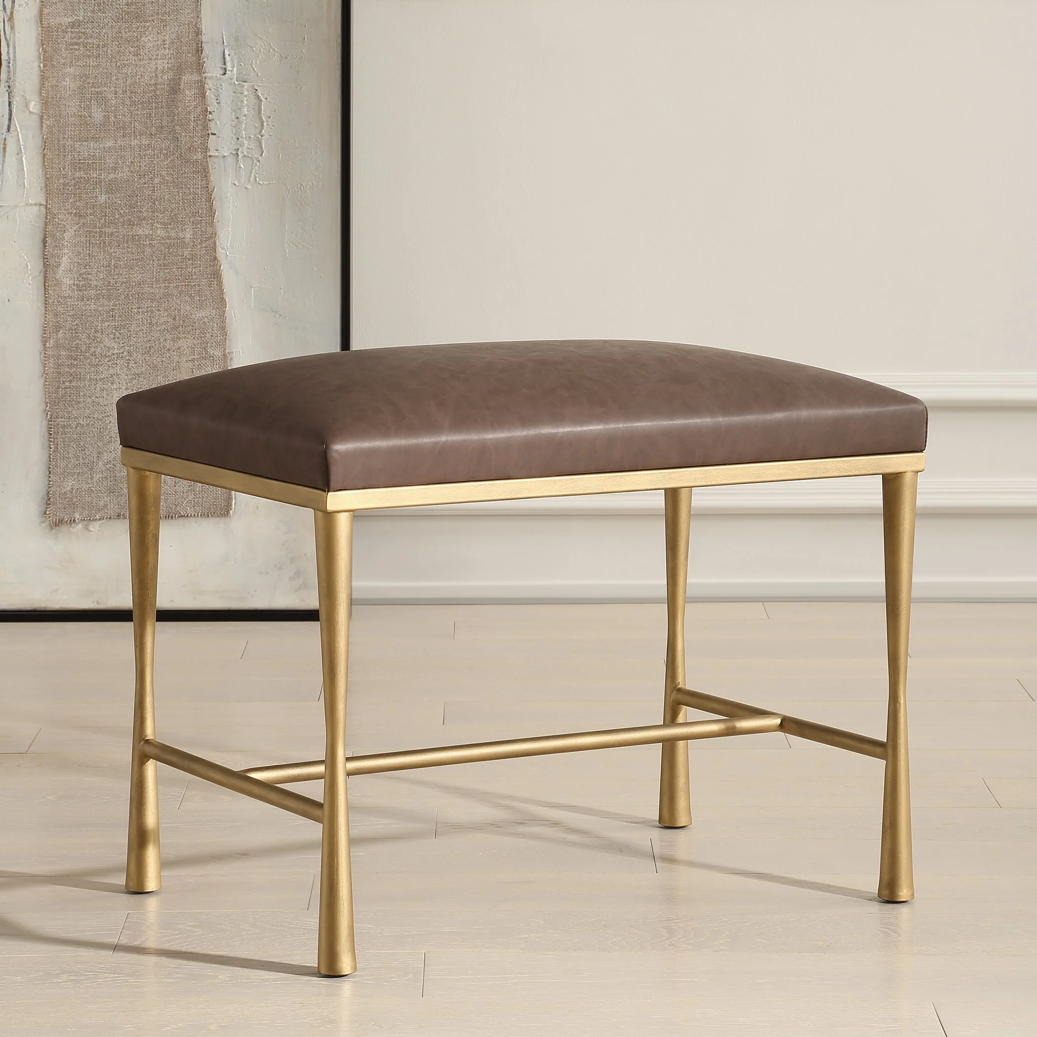 Uttermost Reform Gold Small Bench - Image 4