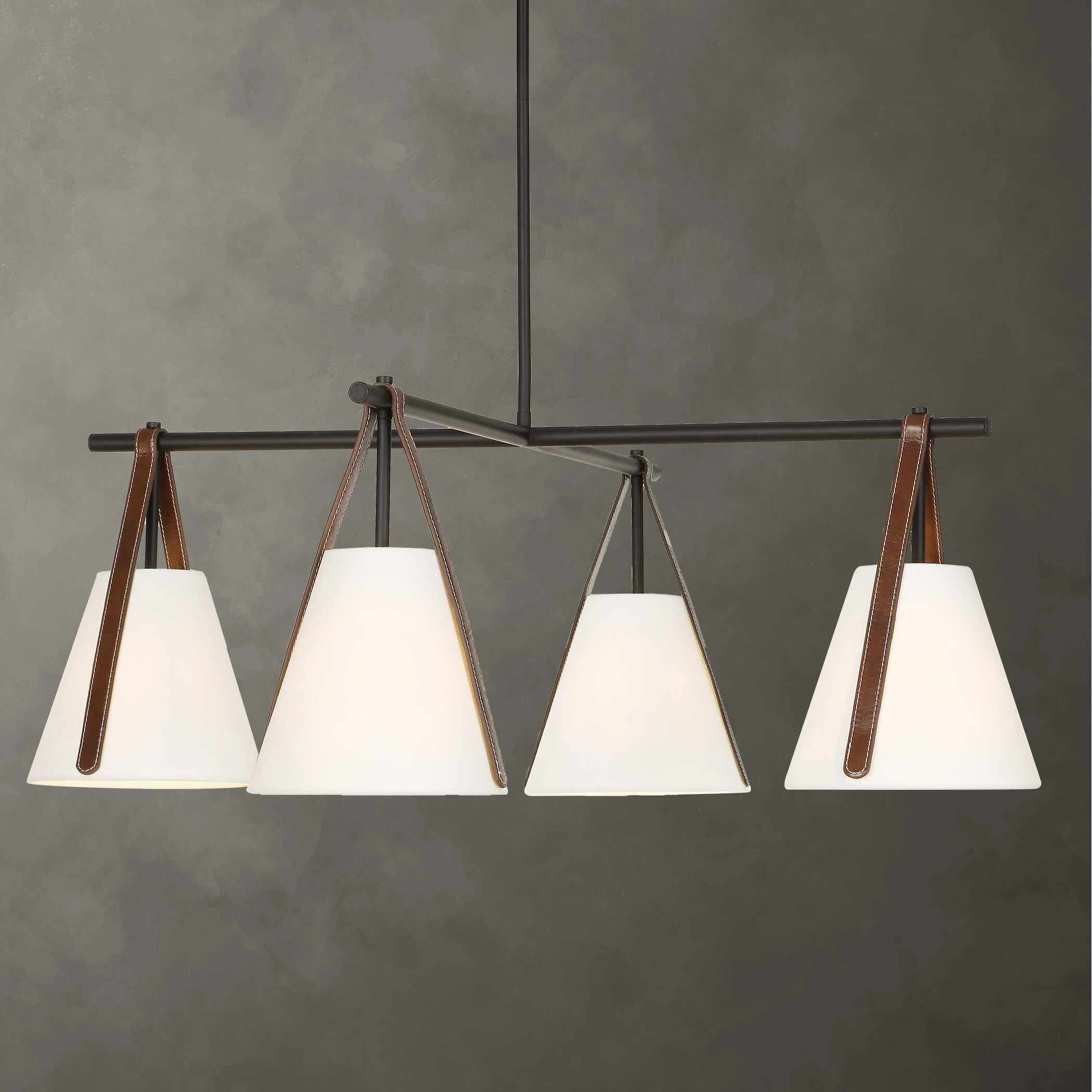 Uttermost Reins Accent Straps 4 Light Chandelier - Image 2