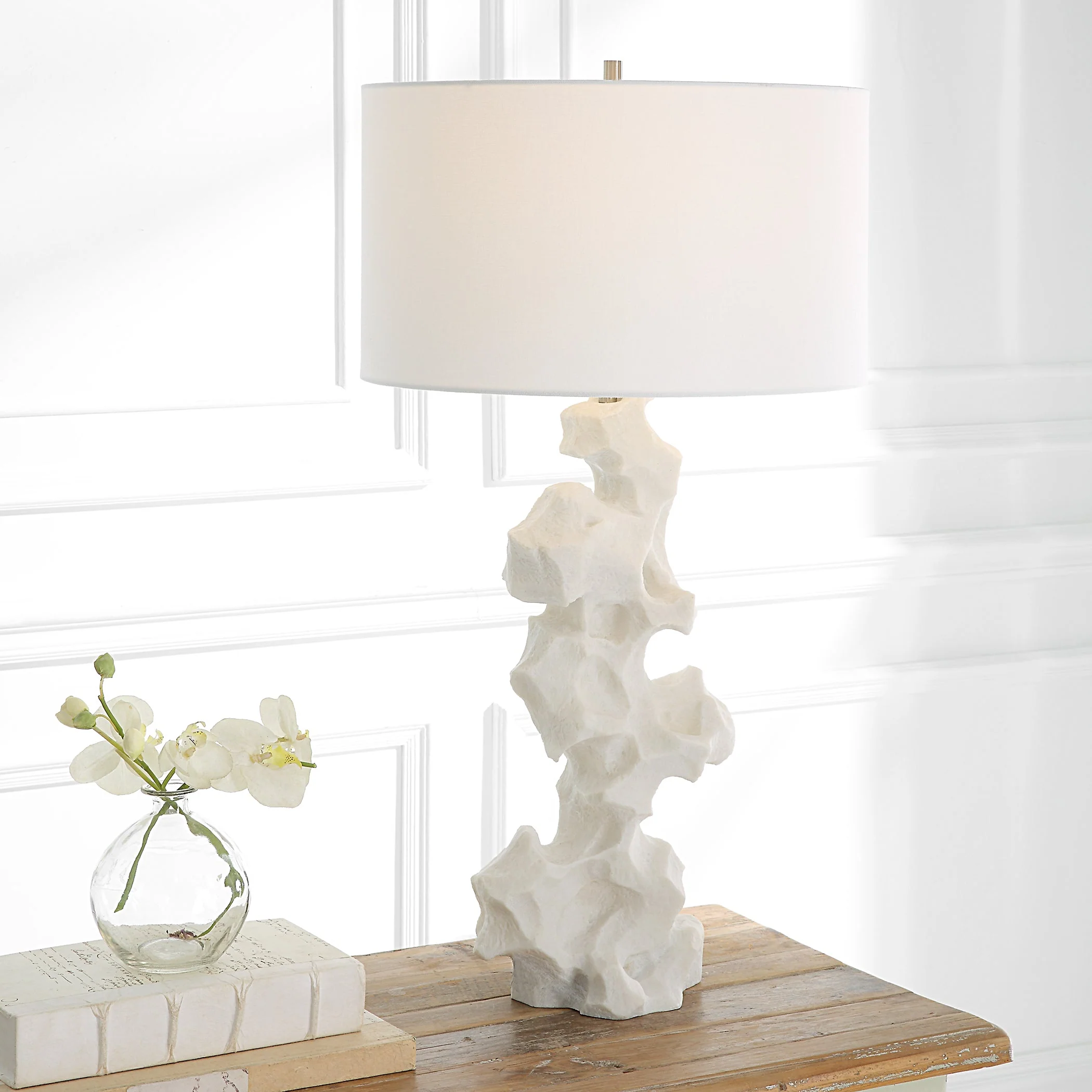 Uttermost Remnant White Marble Table Lamp - Image 2