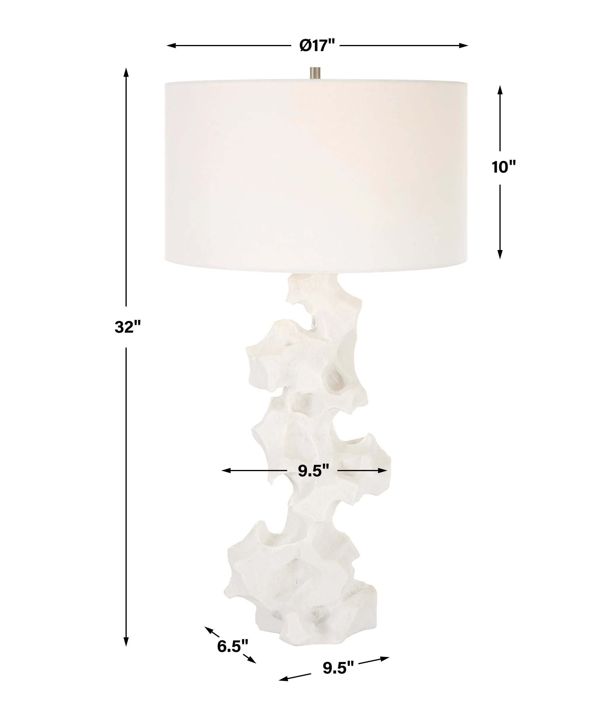 Uttermost Remnant White Marble Table Lamp - Image 3
