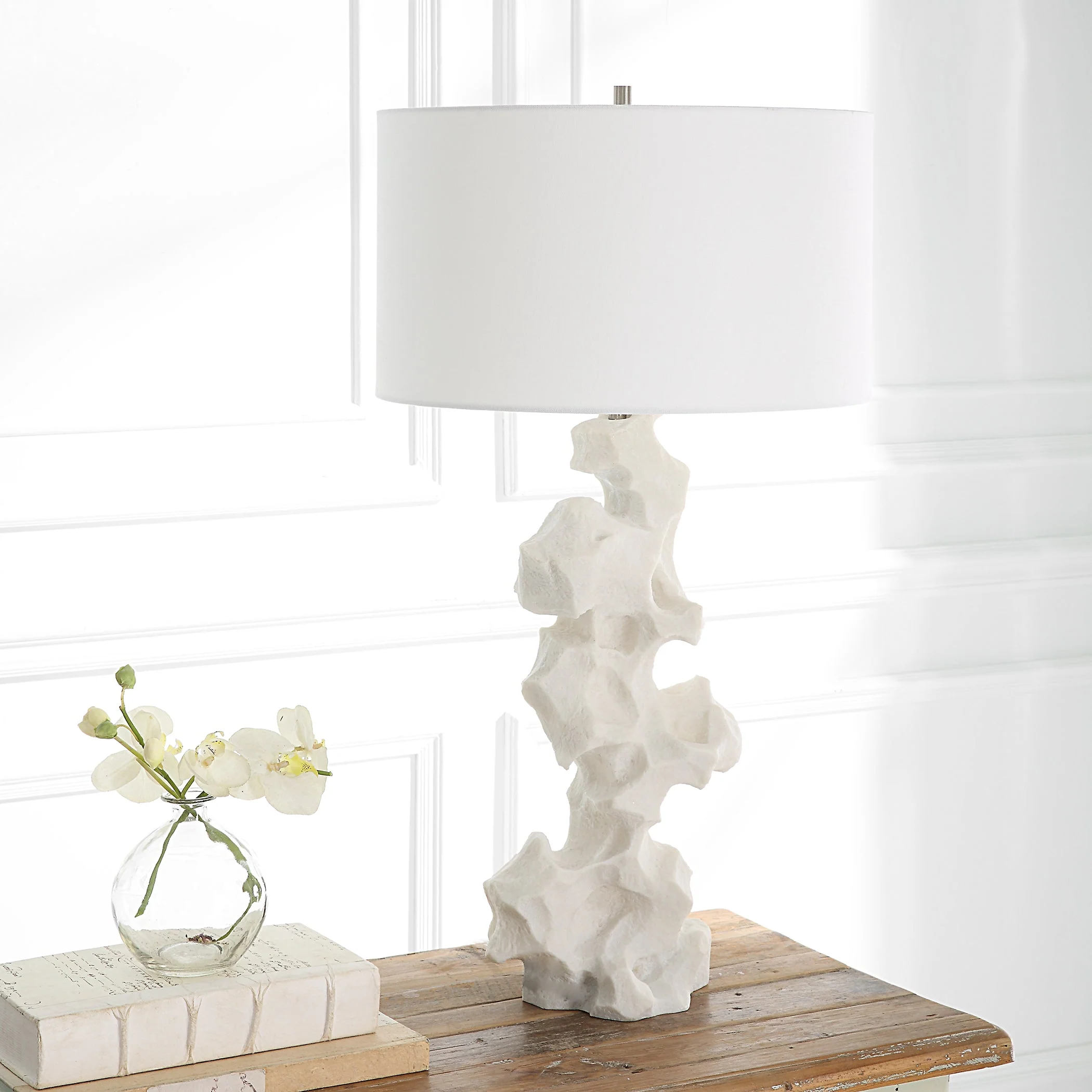 Uttermost Remnant White Marble Table Lamp - Image 4