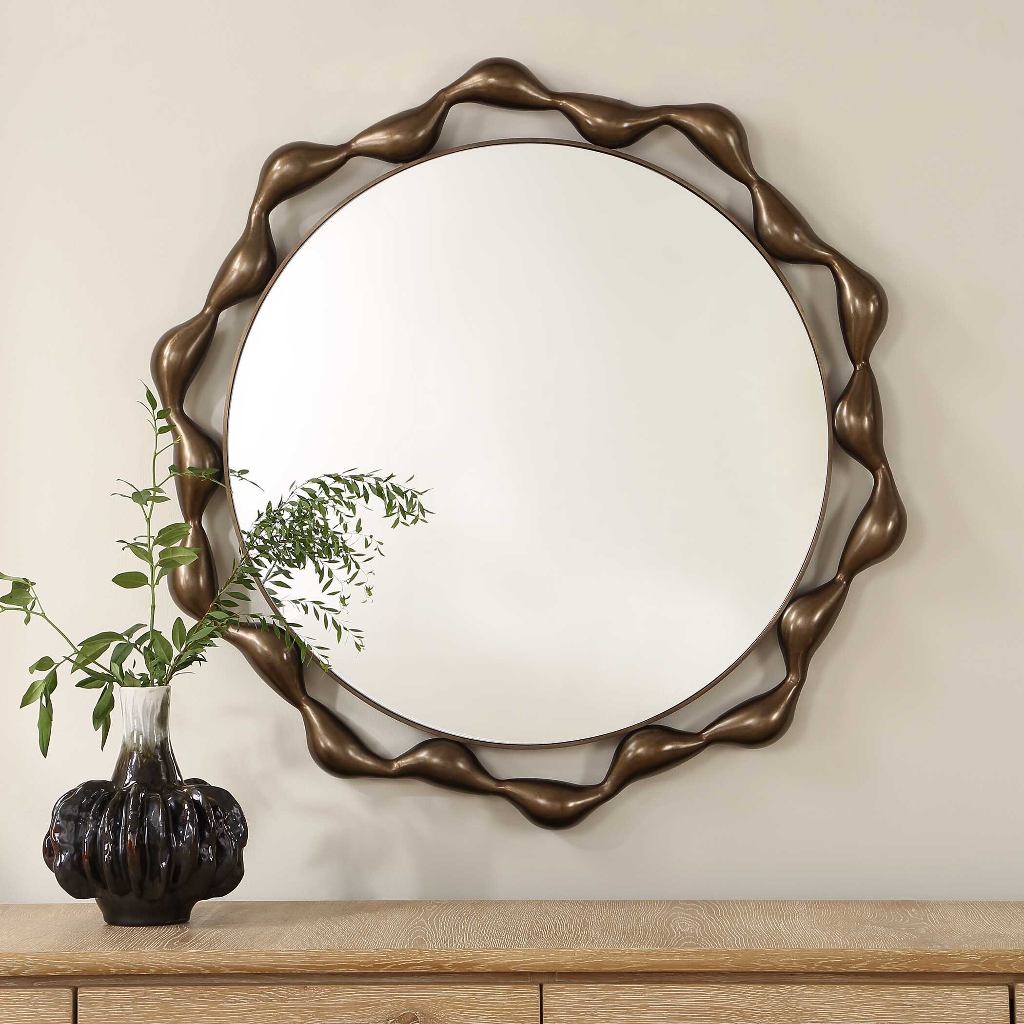 Uttermost Remolino Round Bronze Mirror - Image 2