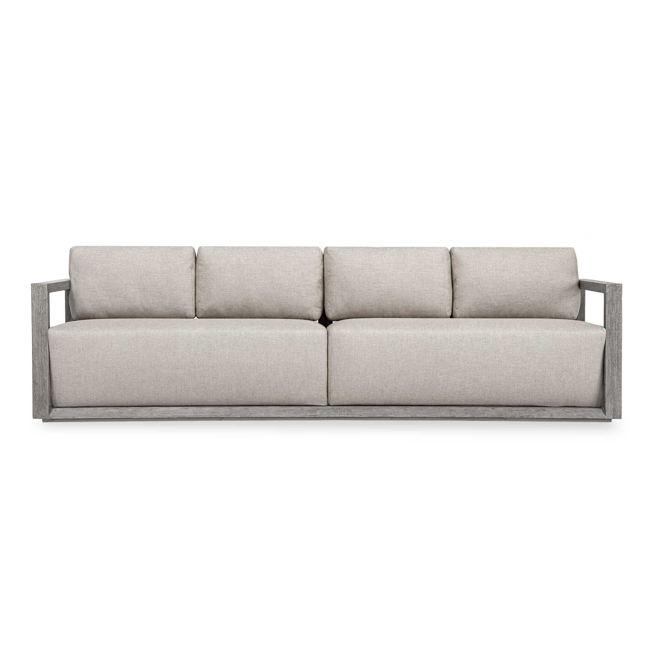 Uttermost Remsen Outdoor Weathered Gray/Dove Large Sofa