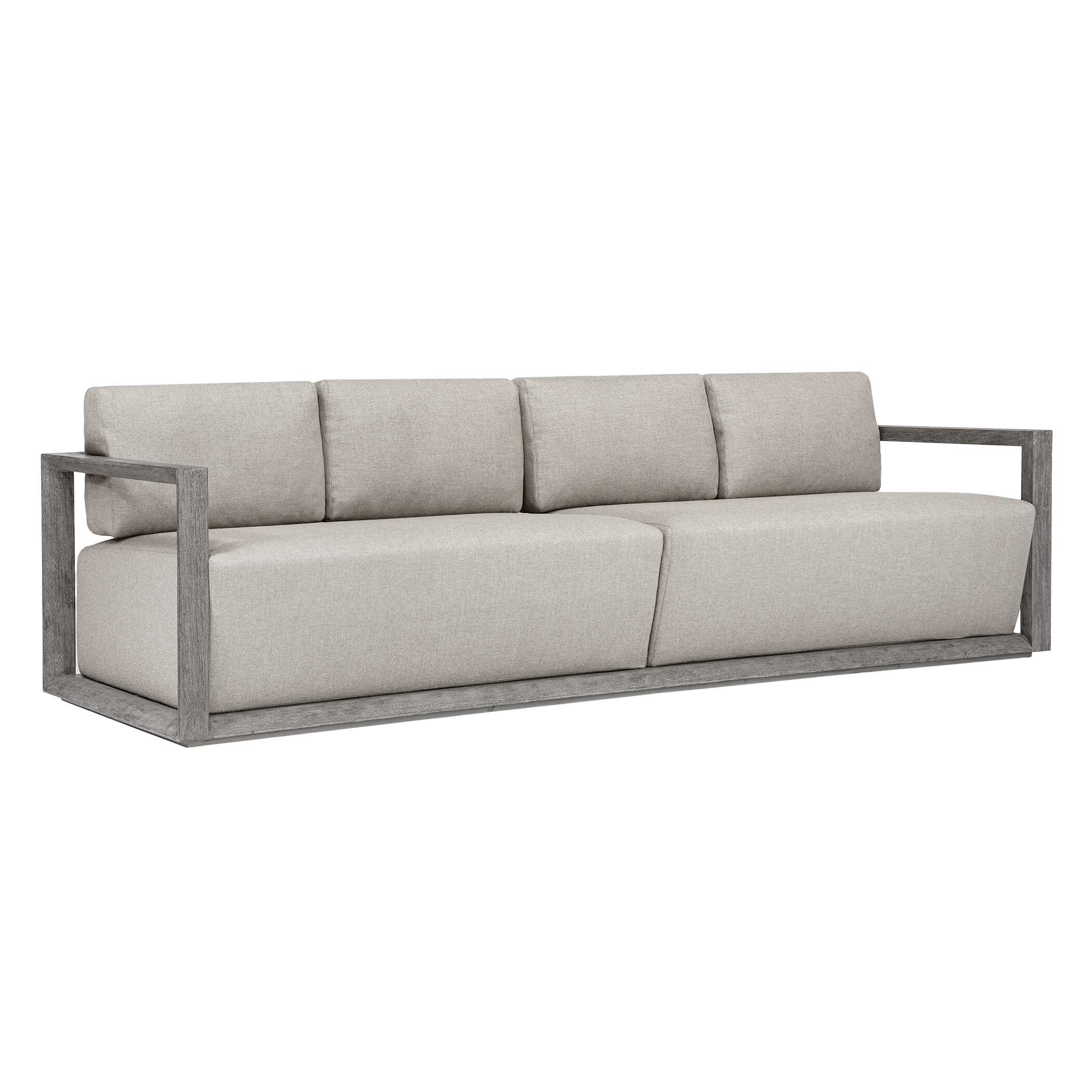 Uttermost Remsen Outdoor Weathered Gray/Dove Large Sofa - Image 3