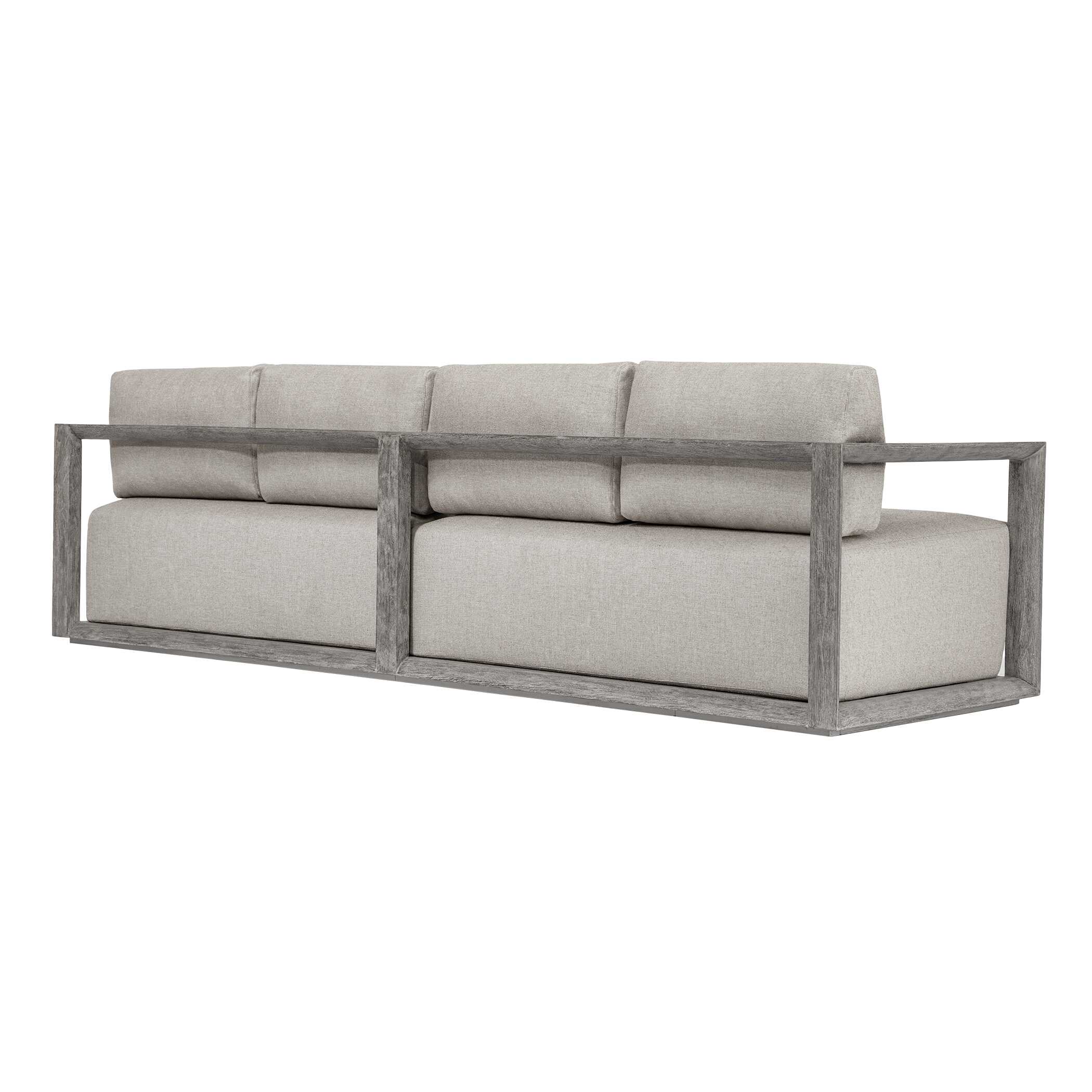 Uttermost Remsen Outdoor Weathered Gray/Dove Large Sofa - Image 6