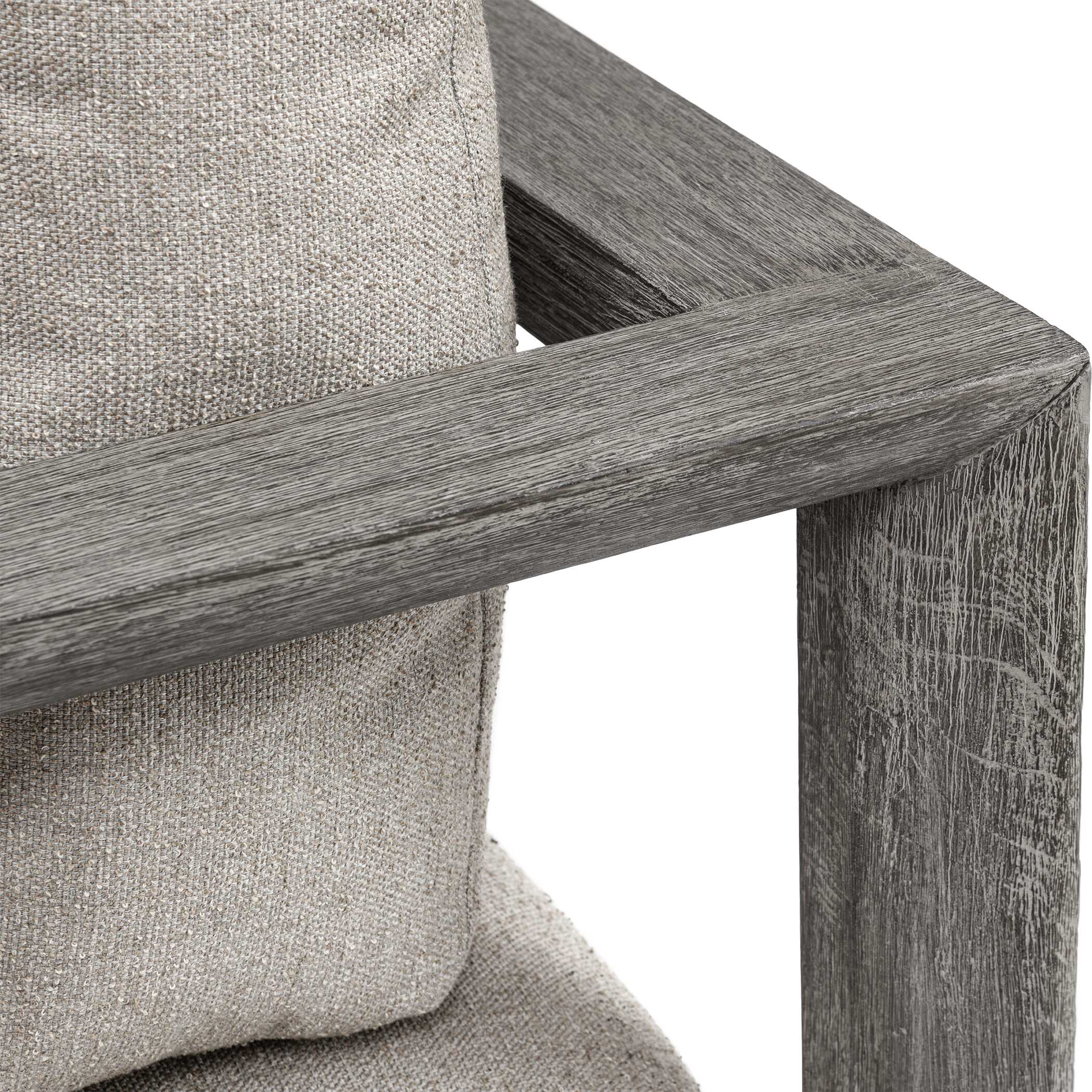 Uttermost Remsen Outdoor Weathered Gray/Dove Large Sofa - Image 8