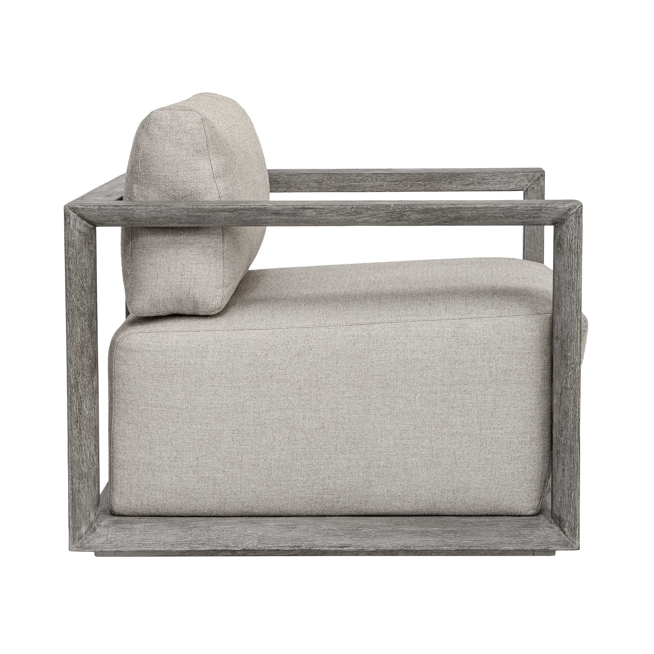 Uttermost Remsen Outdoor Weathered Gray/Dove Lounge Chair - Image 5