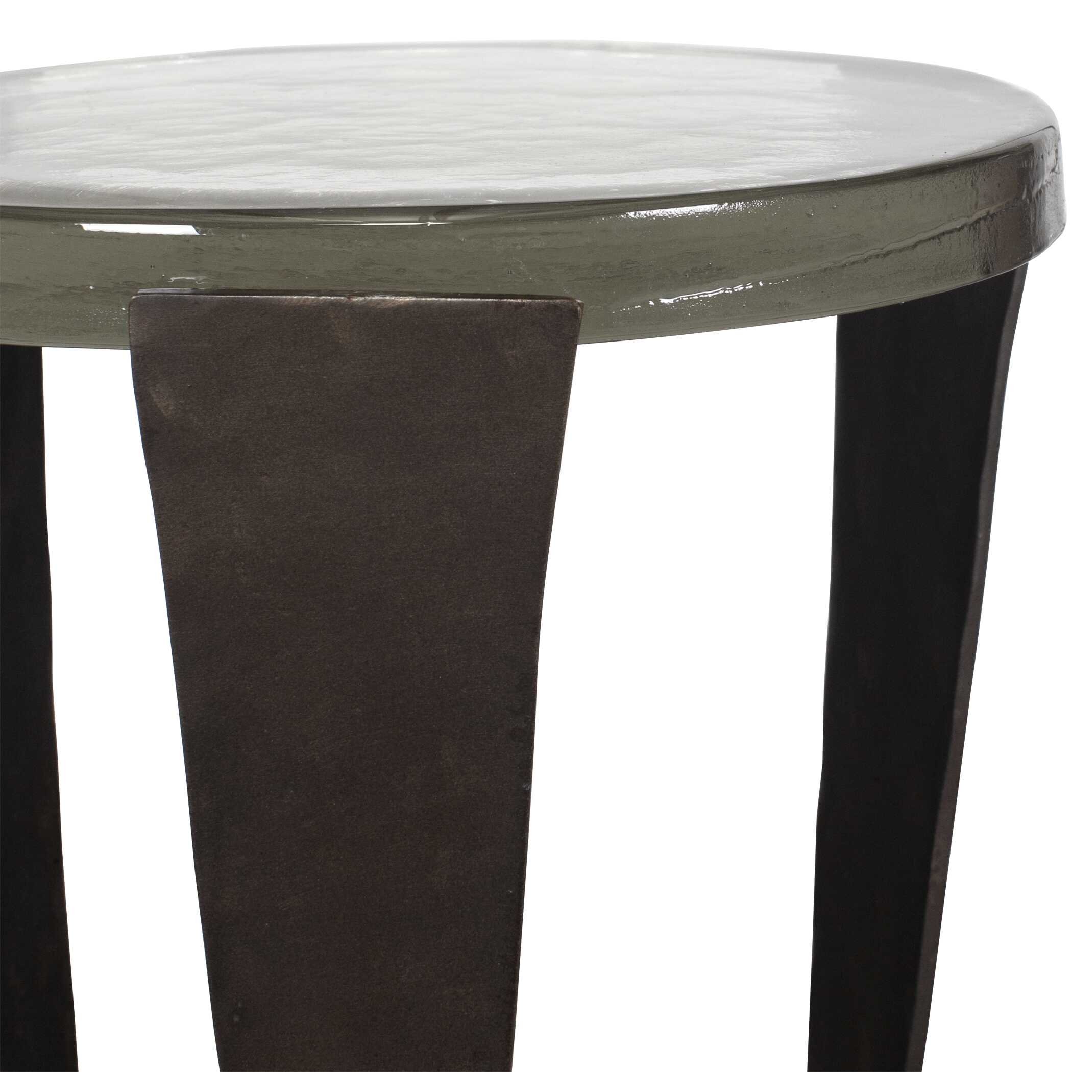 Uttermost Renaud Dark Bronze Drink Table - Image 4
