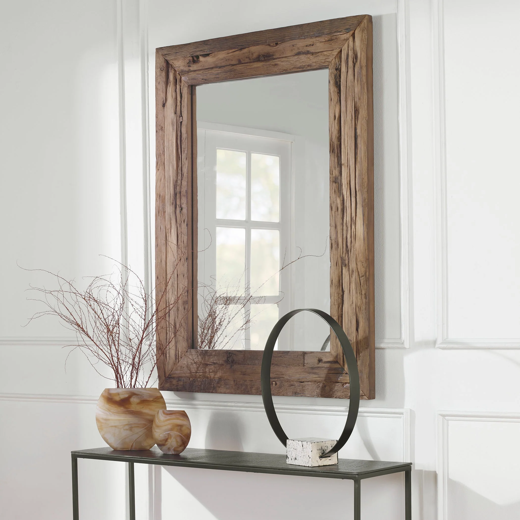 Uttermost Rennick Rustic Wood Mirror - Image 2