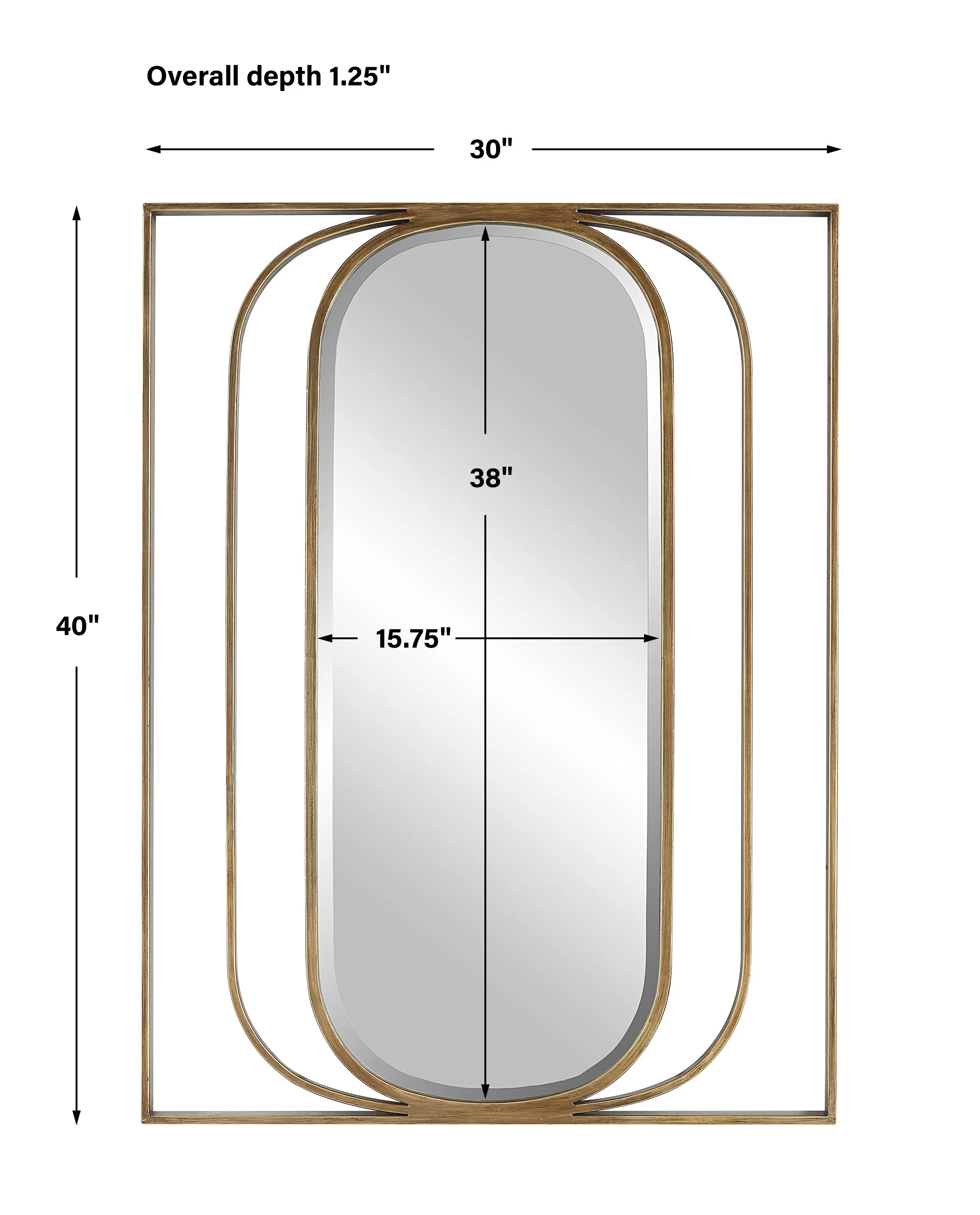 Uttermost Replicate Contemporary Oval Mirror - Image 3