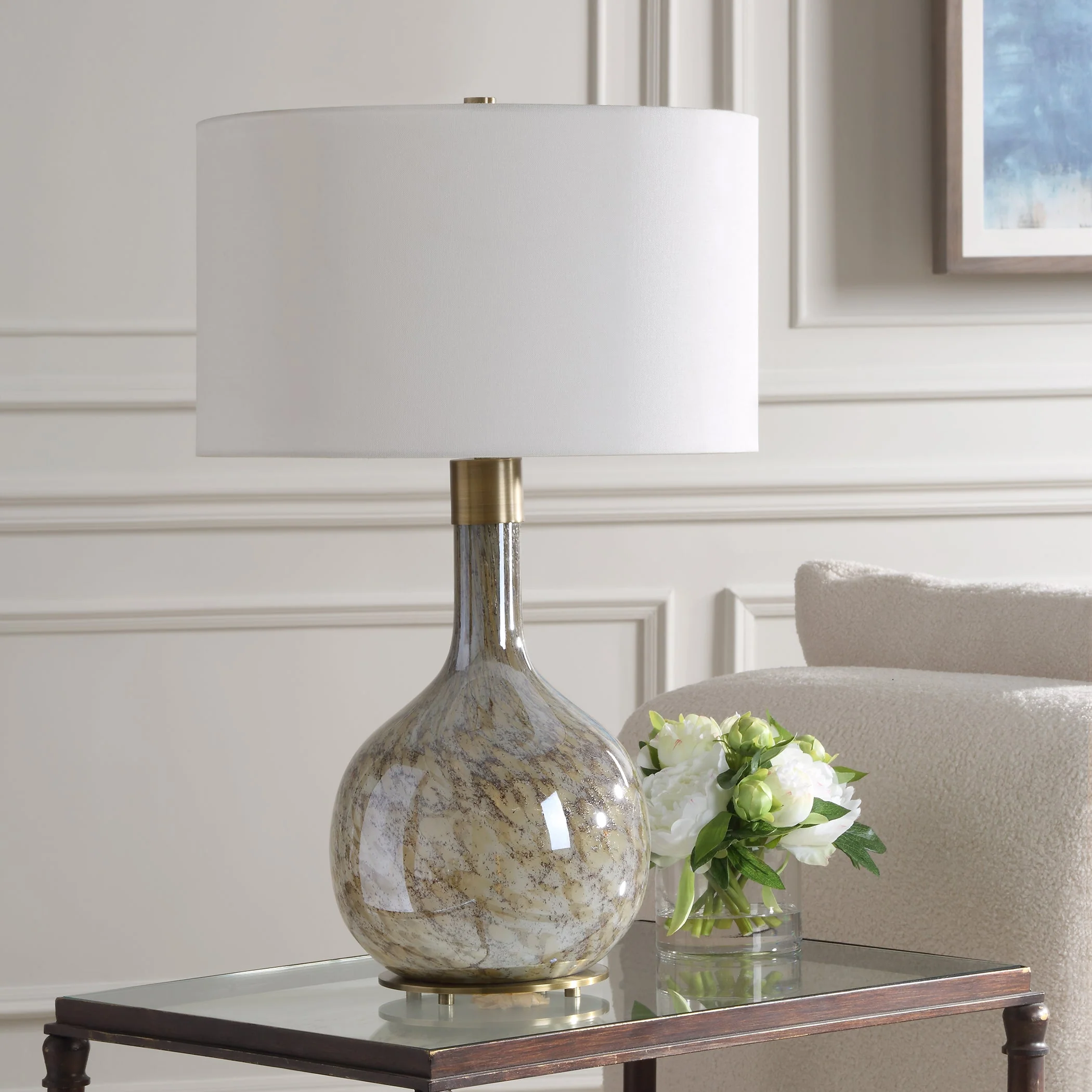 Uttermost Rhine Brown Glass Table Lamp - Image 4