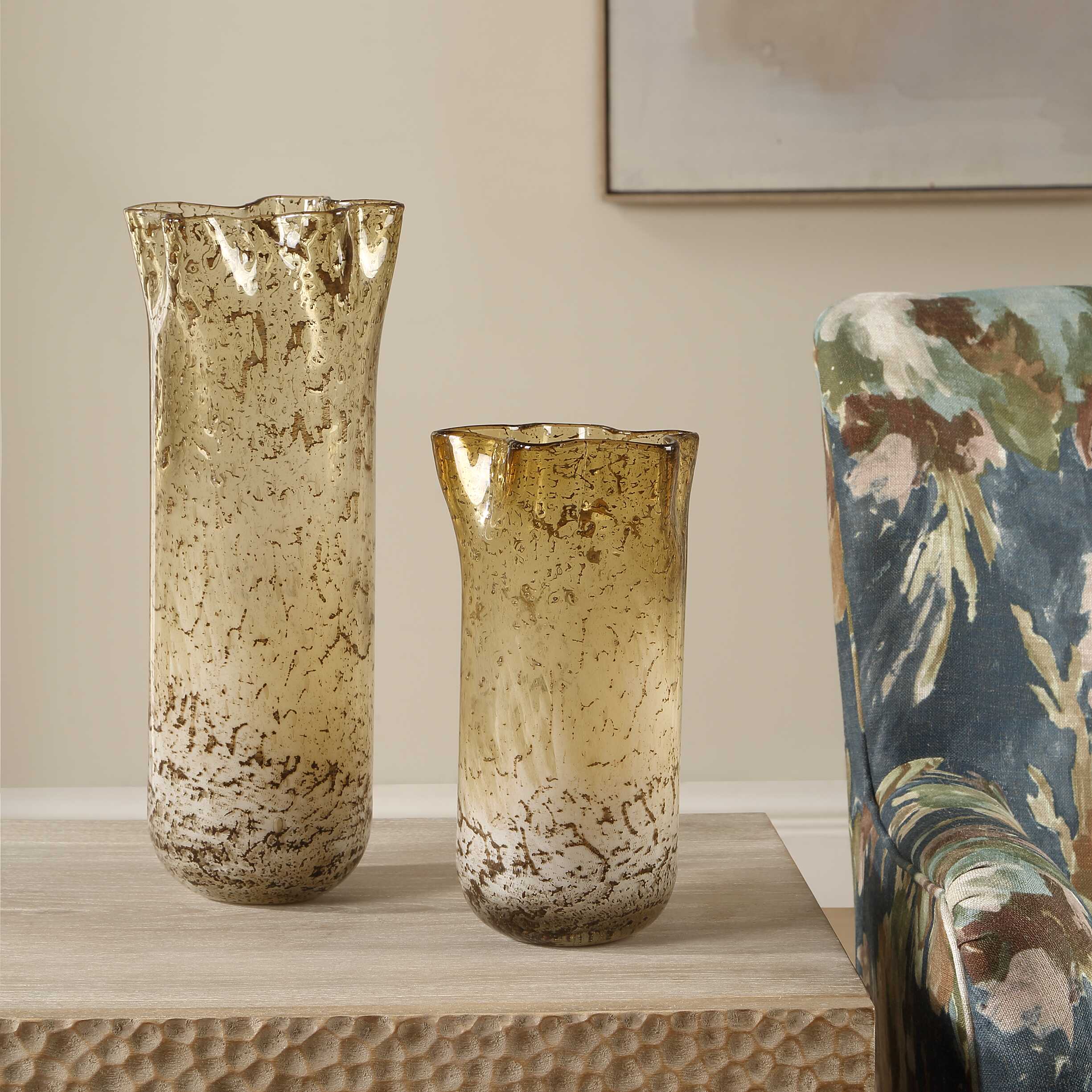 Uttermost Rhine Seeded Glass Vases Set/2 - Image 2