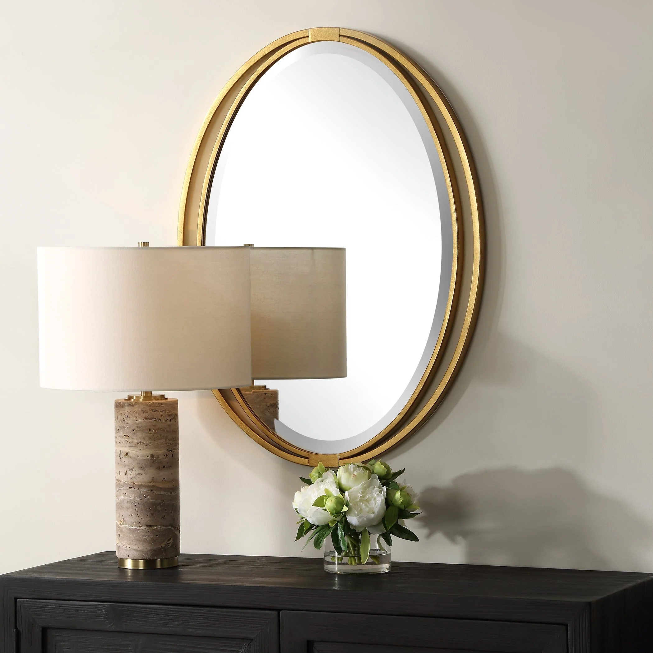 Uttermost Rhodes Gold Oval Mirror - Image 2