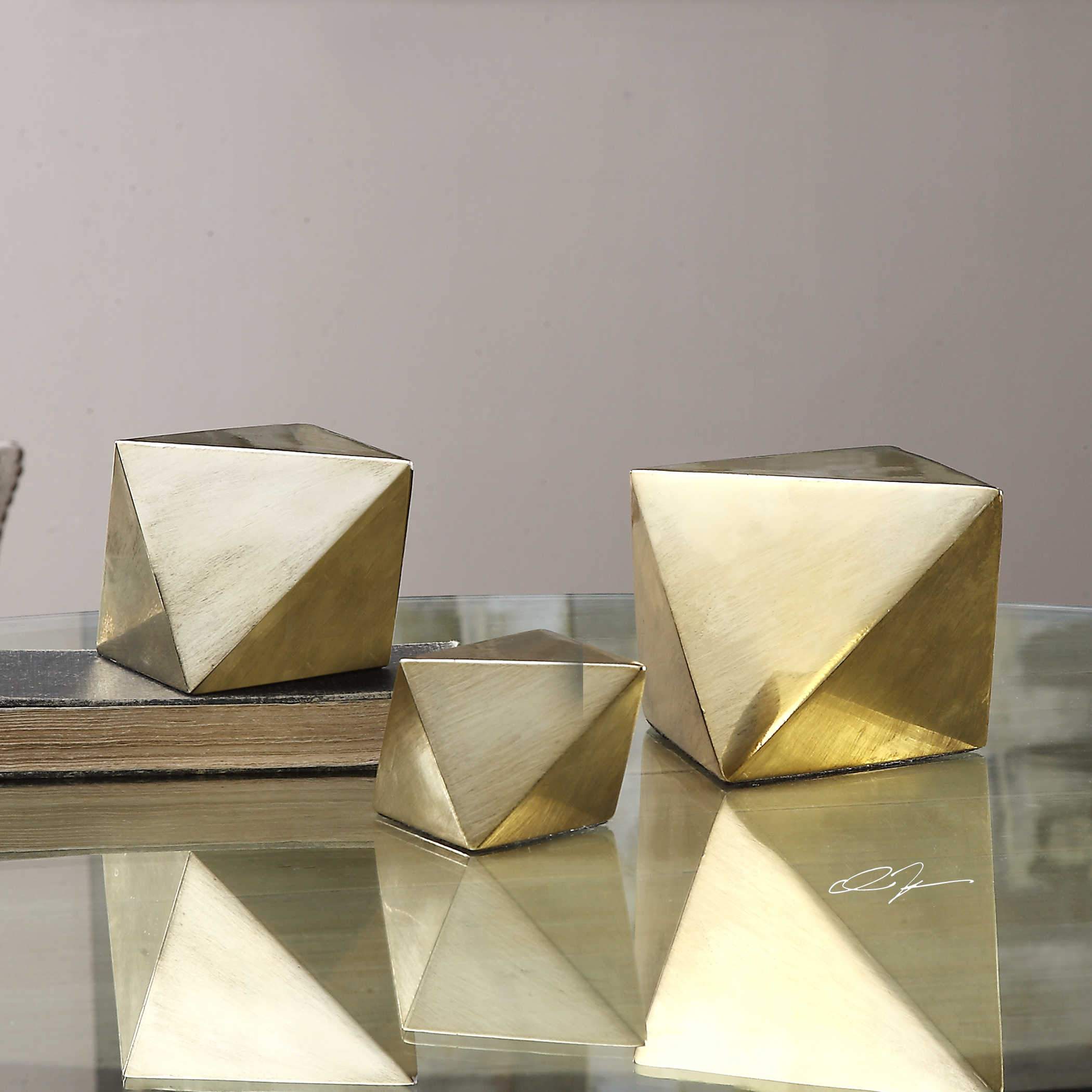 Uttermost Rhombus Sculptures, S/3