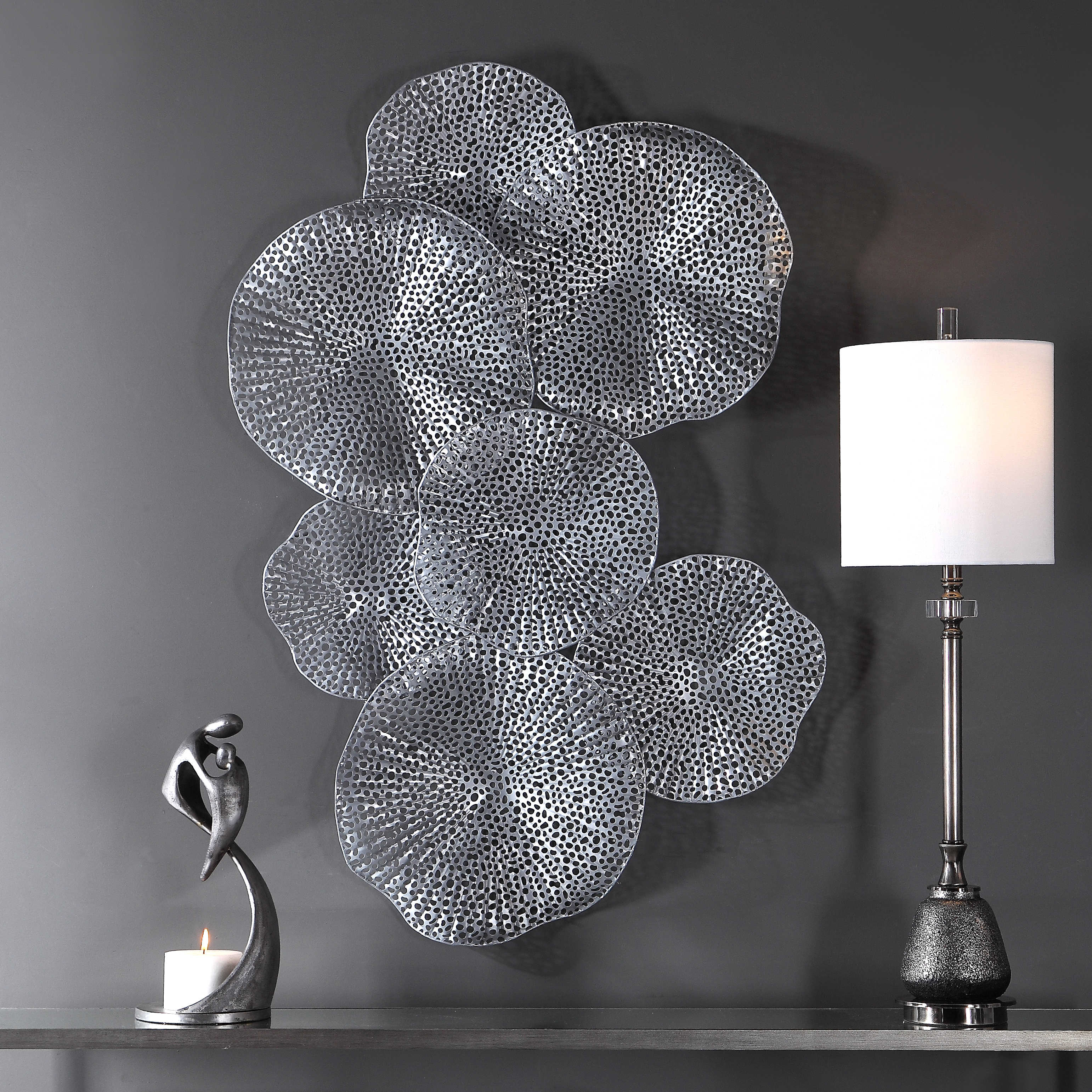 Uttermost Ripley Metal Wall Art, Pewter