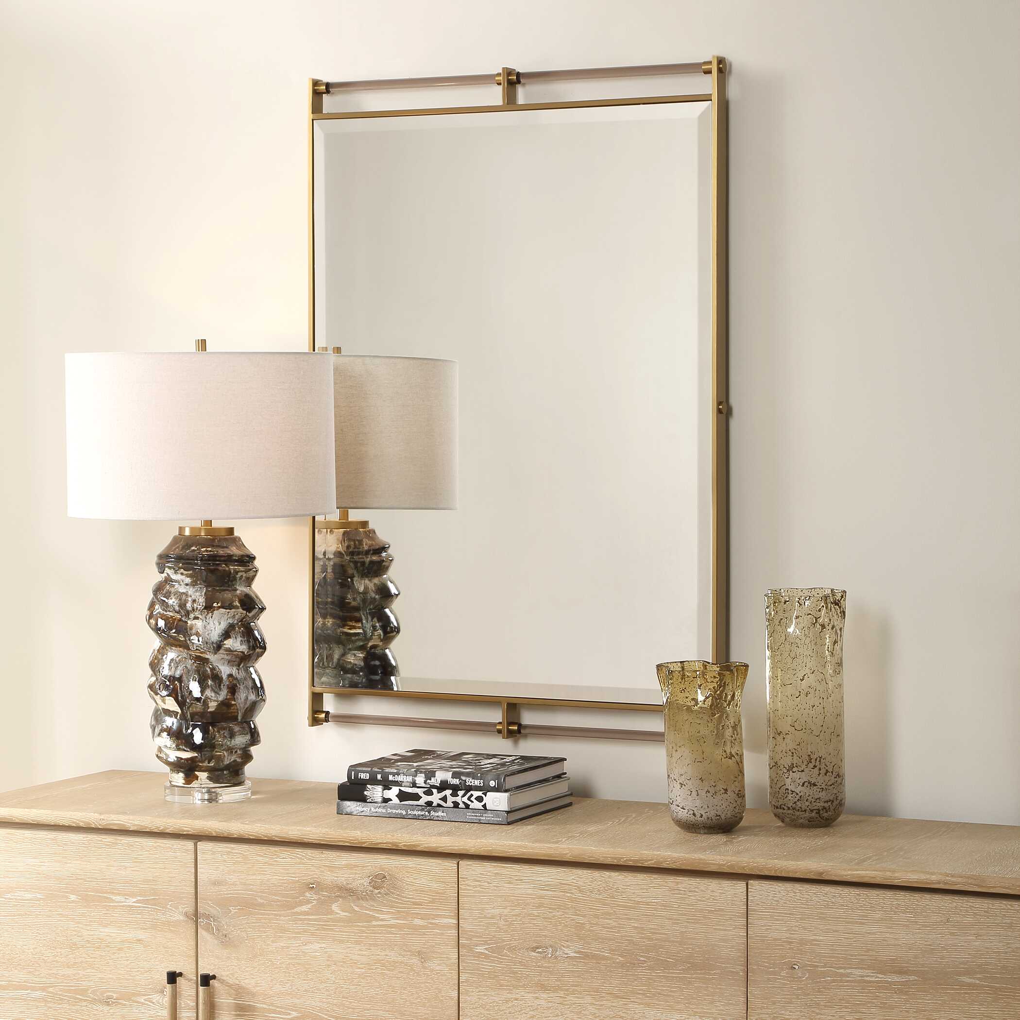 Uttermost Ripoll Antique Brass Mirror - Image 3