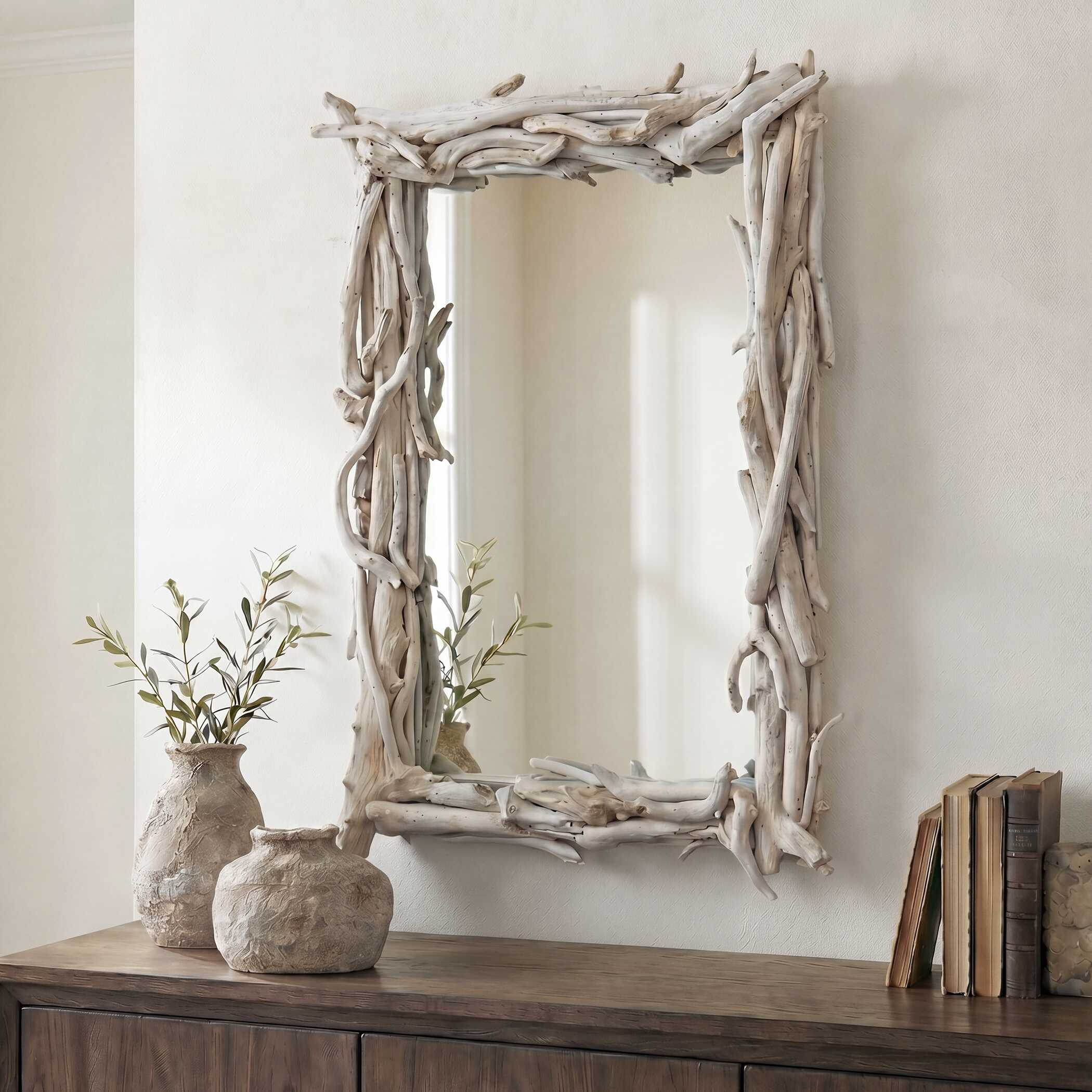 Uttermost Rooted Reflection Bleached Teak Mirror - Image 2