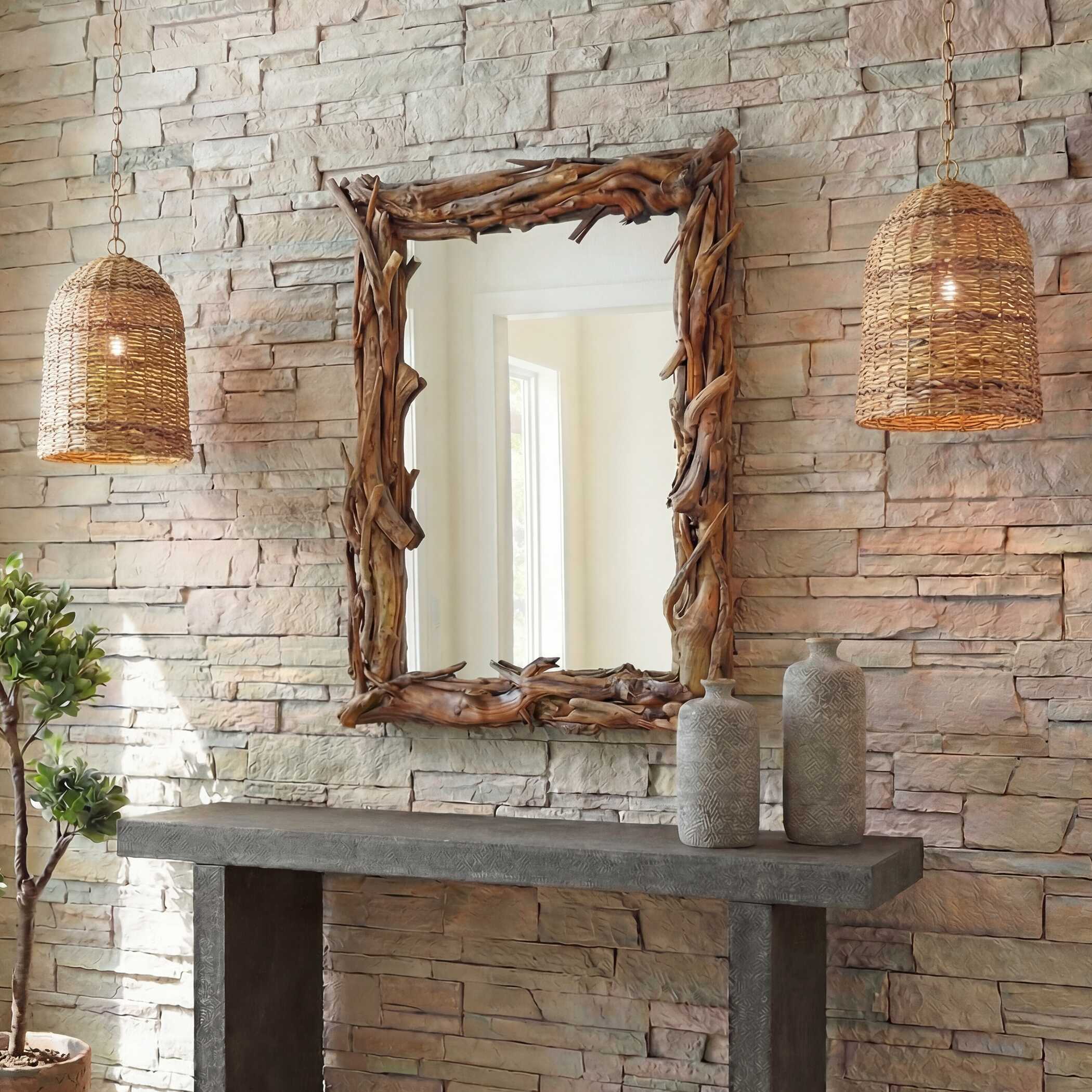 Uttermost Rooted Reflection Natural Mirror - Image 2