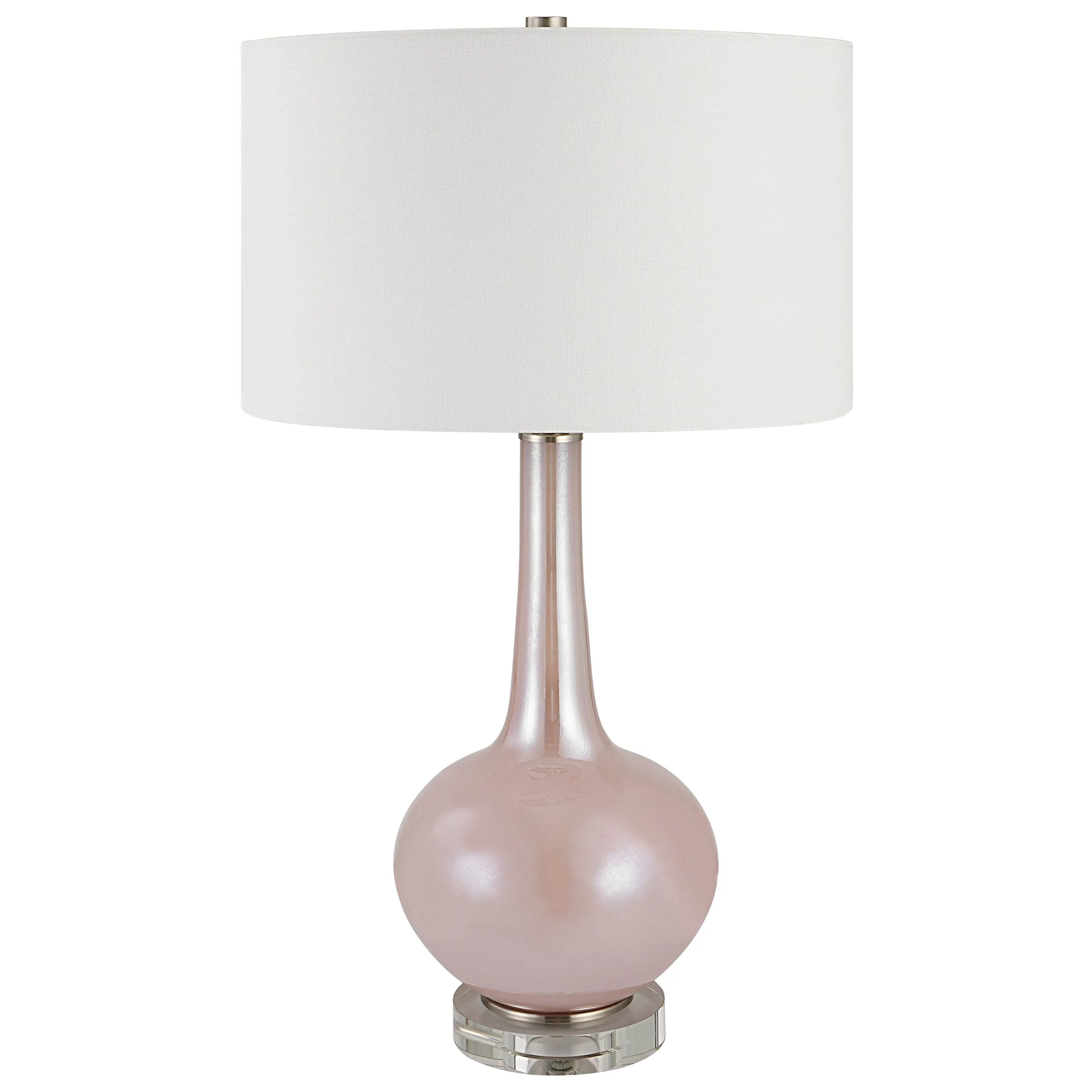 Uttermost Rosa Pink Glass Table Lamp - Image 5