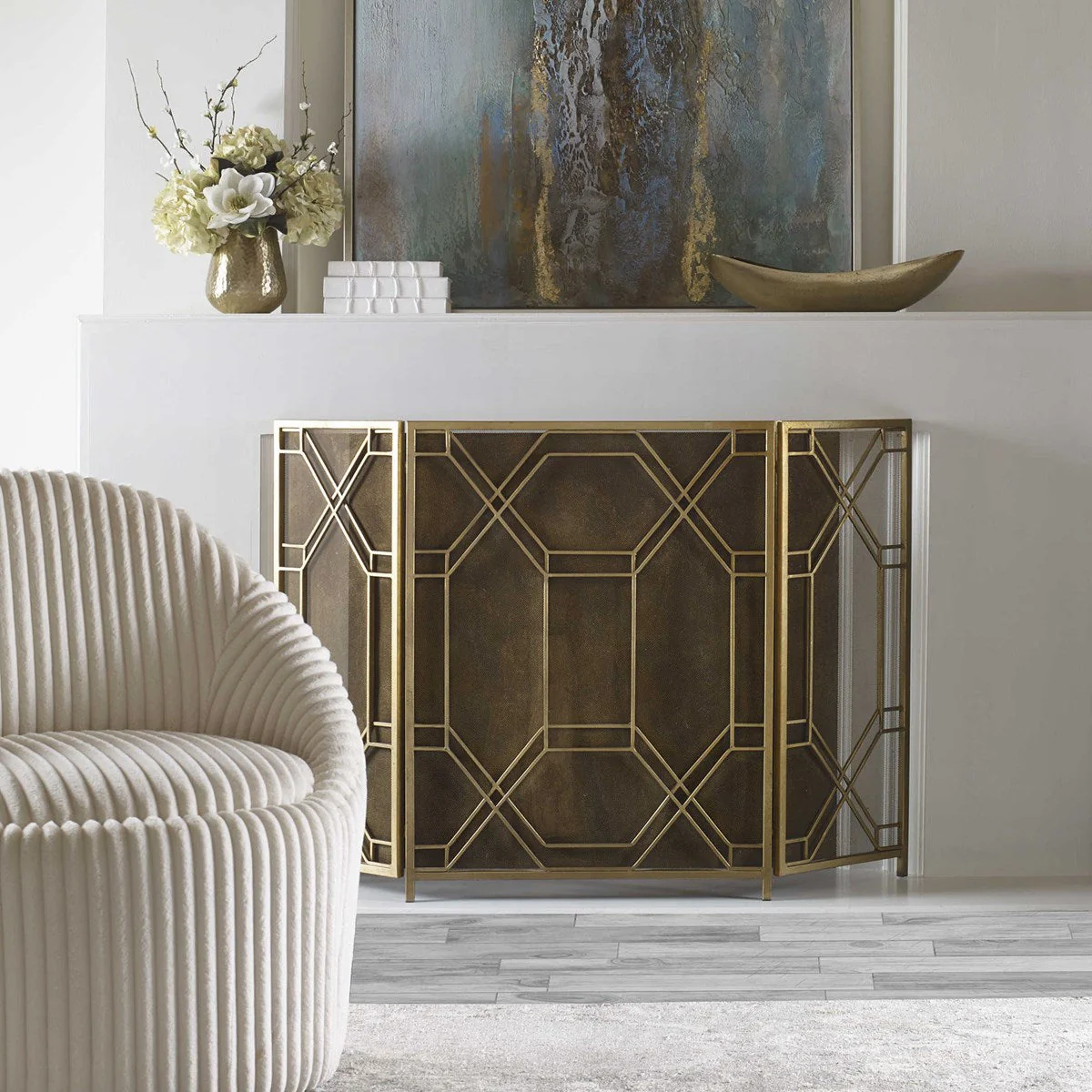 Uttermost Rosen Fireplace Screen - Image 3