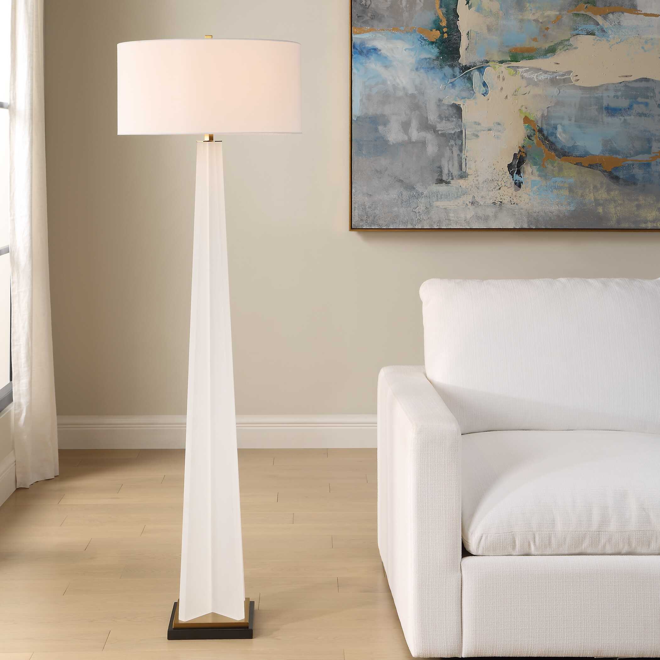 Uttermost Rosin White Floor Lamp - Image 4
