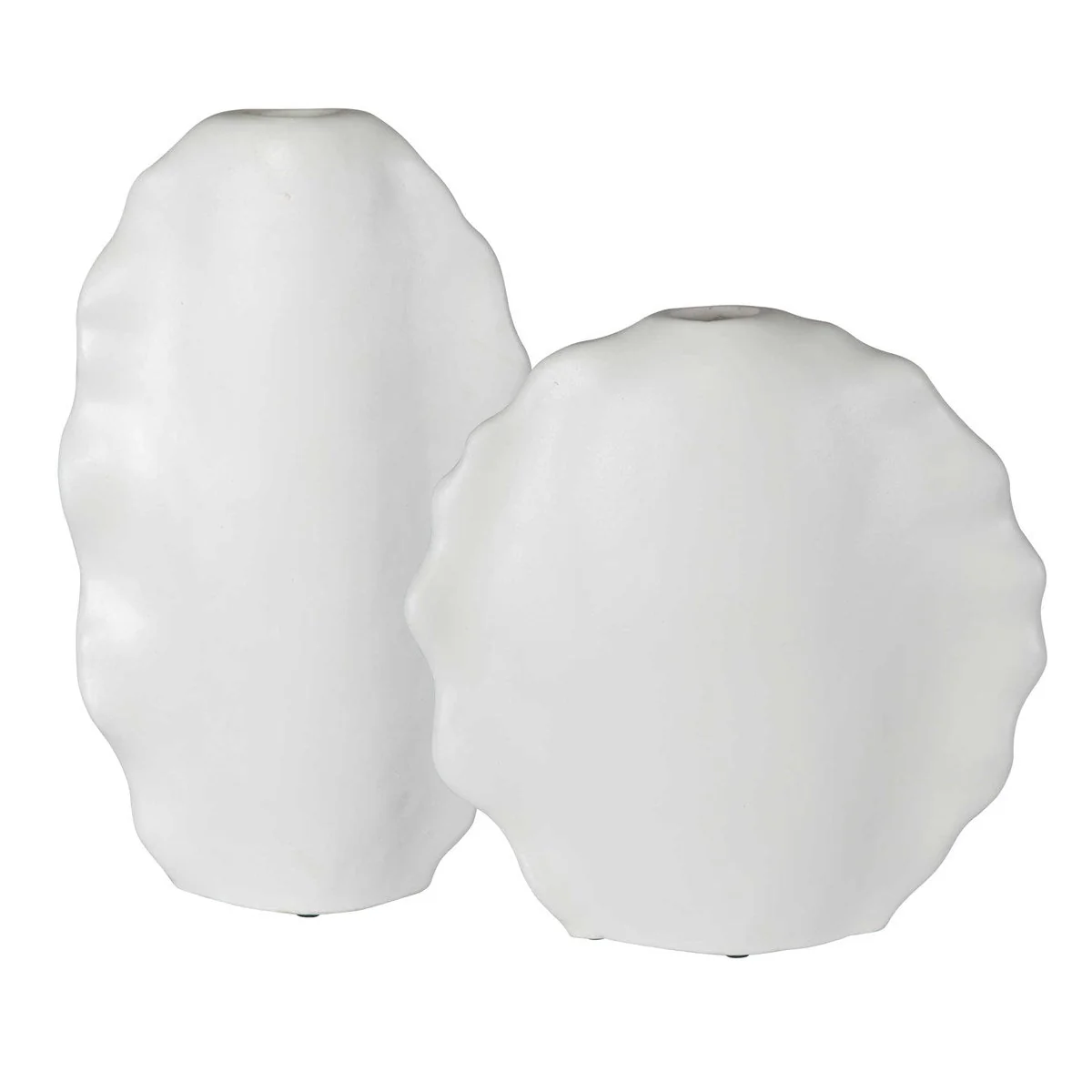 Uttermost Ruffled Feathers Vases, S/2 - Image 2