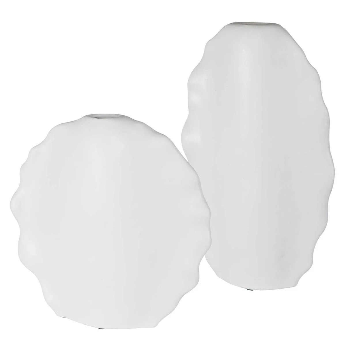Uttermost Ruffled Feathers Vases, S/2 - Image 3