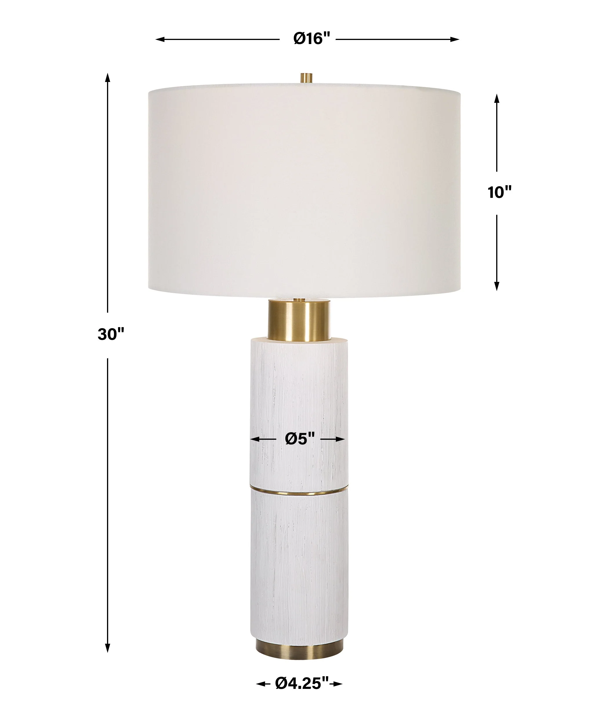 Uttermost Ruse Whitewashed Table Lamp - Image 3