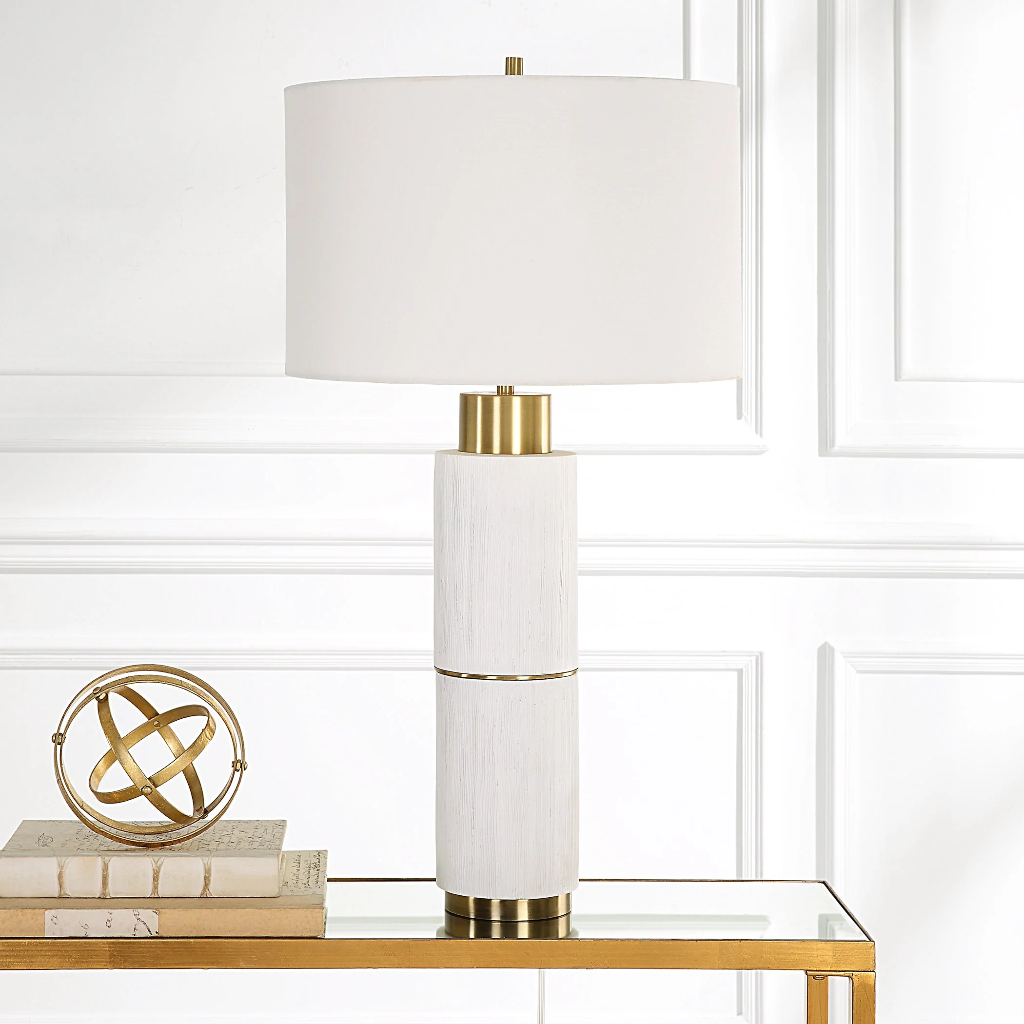 Uttermost Ruse Whitewashed Table Lamp - Image 4