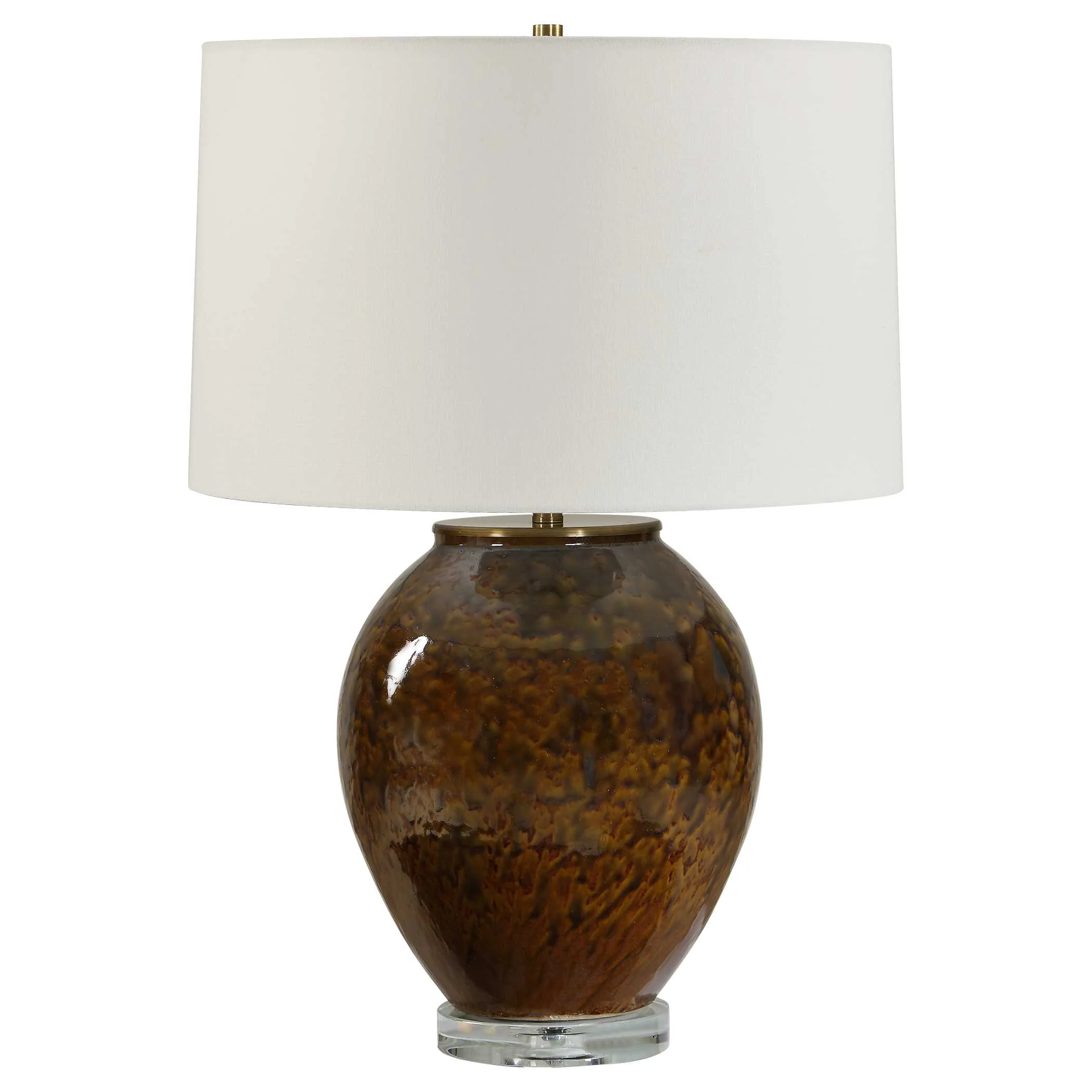 Uttermost Rye Glazed Brown Table Lamp - Image 4