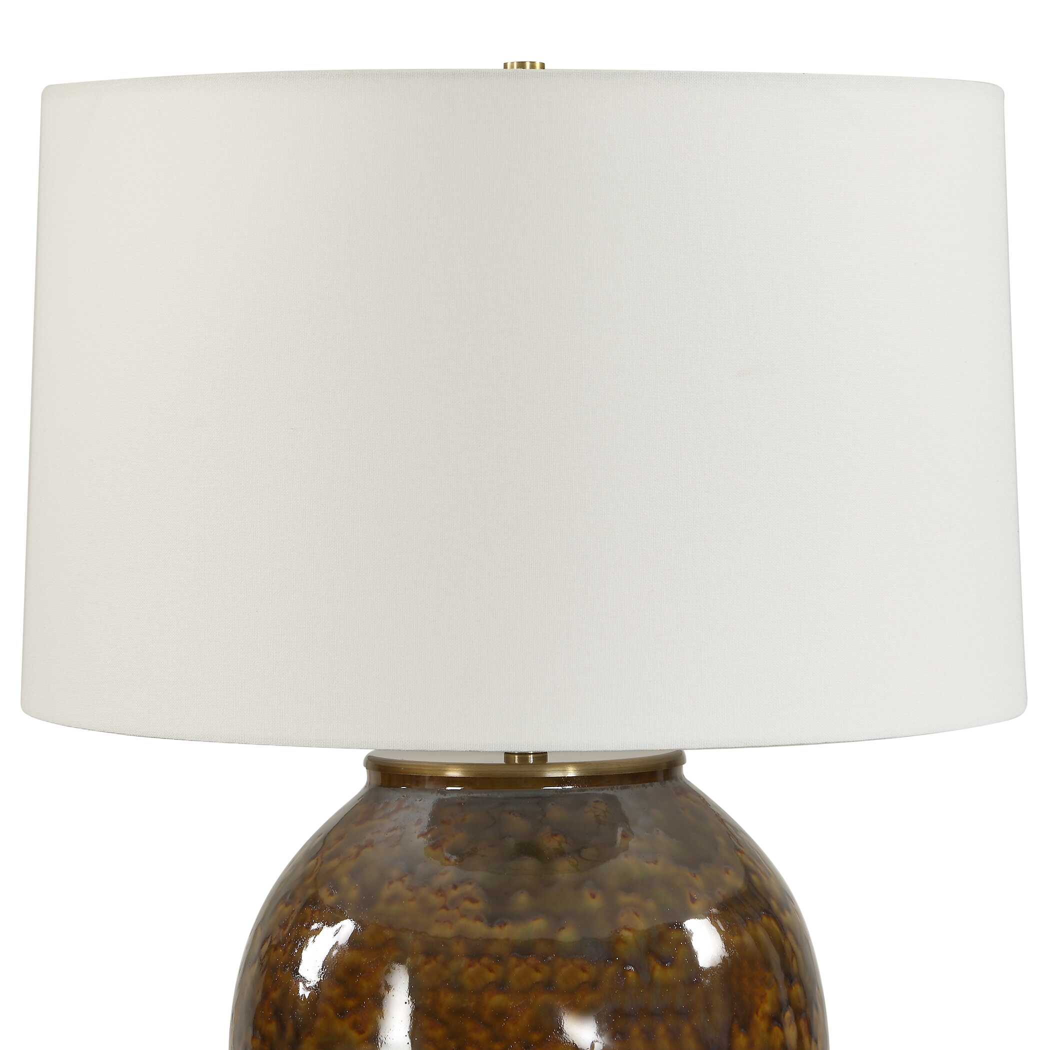 Uttermost Rye Glazed Brown Table Lamp - Image 5