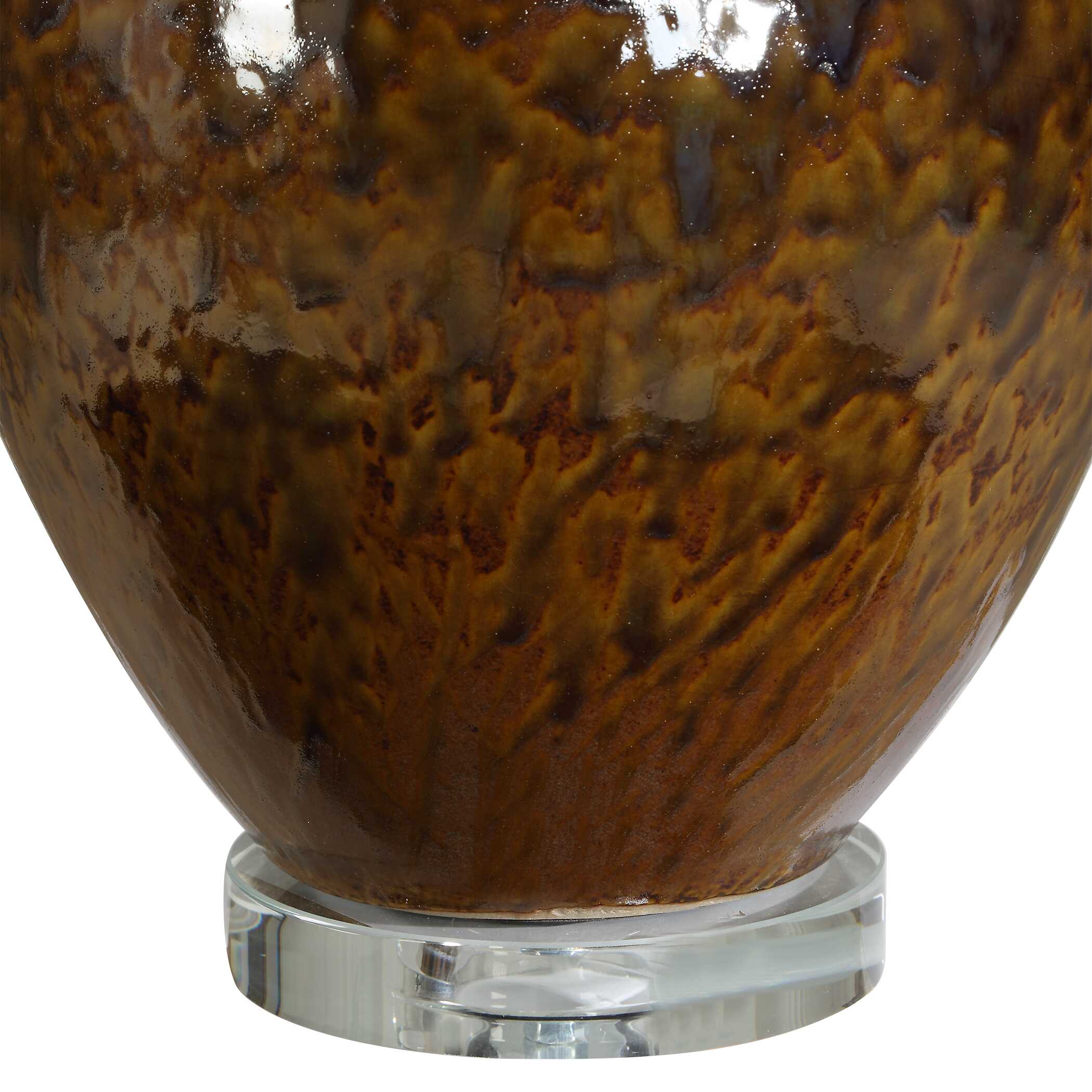 Uttermost Rye Glazed Brown Table Lamp - Image 6