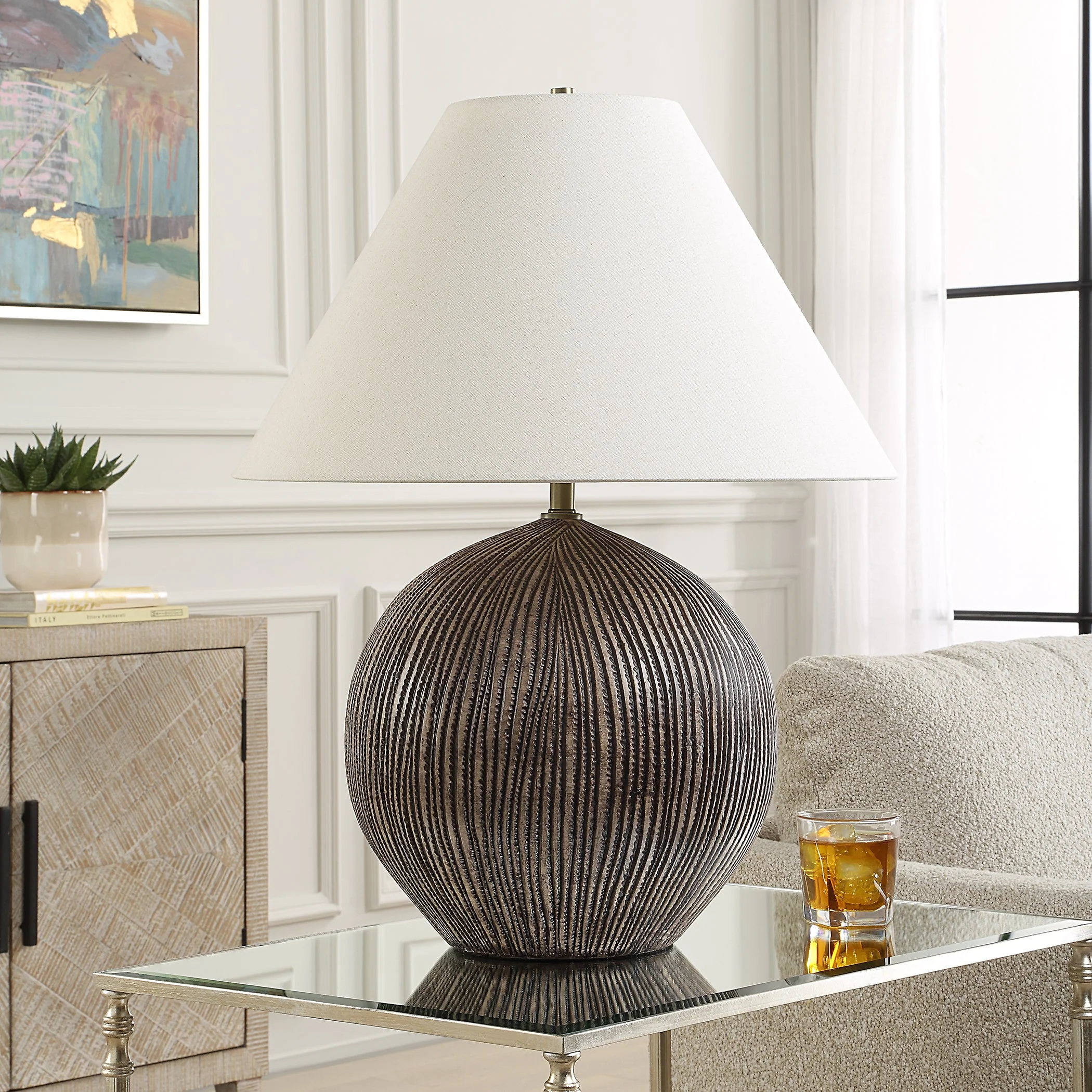 Uttermost Sayre Dark Brown Table Lamp - Image 3