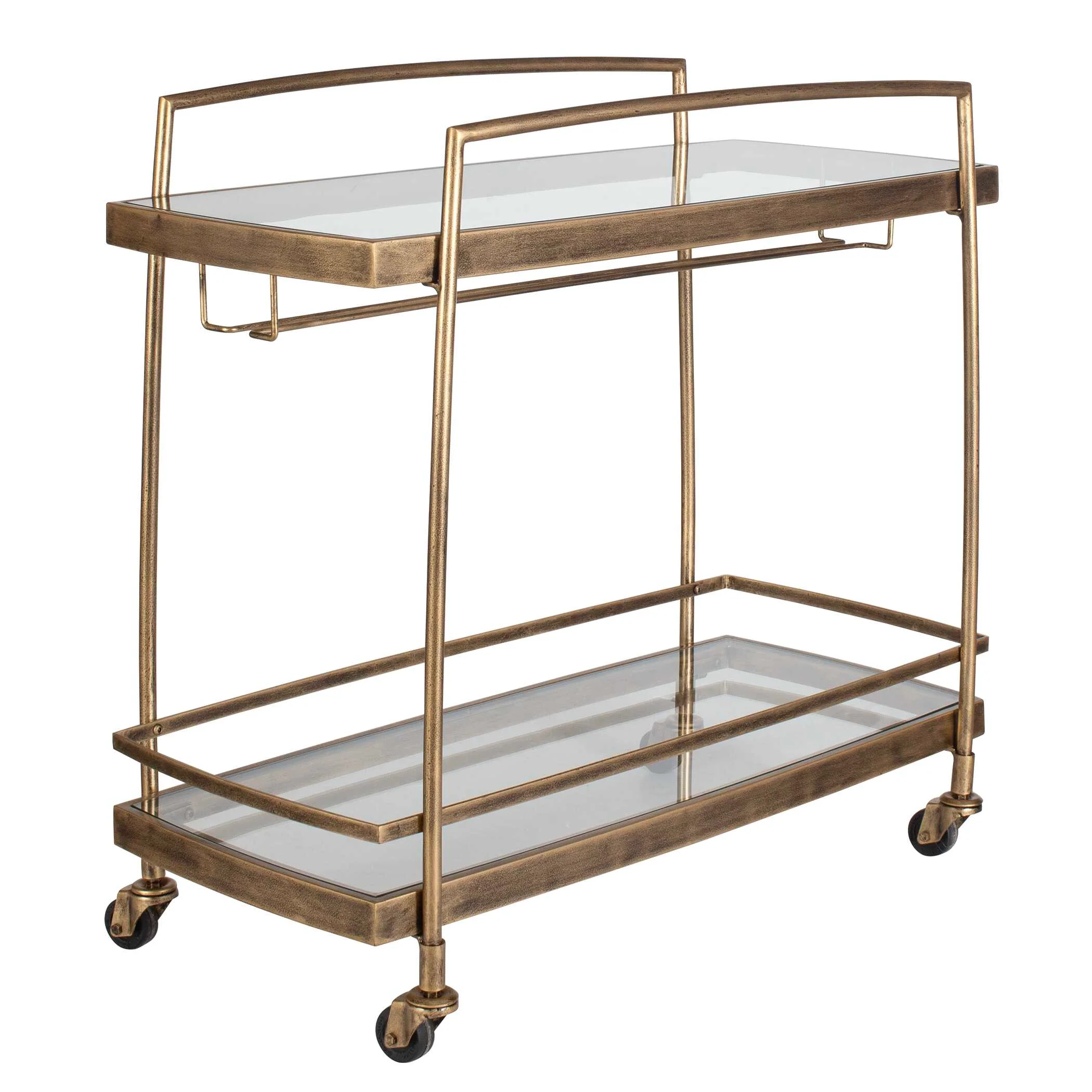 Uttermost Scarritt Antique Brass Bar Cart - Image 4