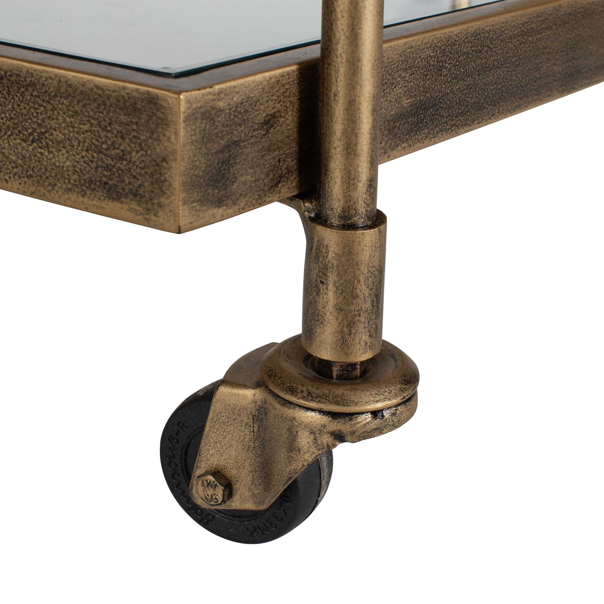 Uttermost Scarritt Antique Brass Bar Cart - Image 7